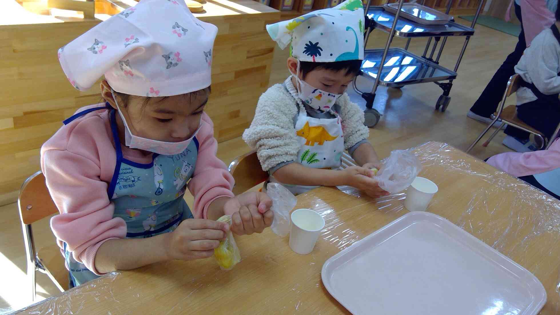 しっかり潰せるように真剣です