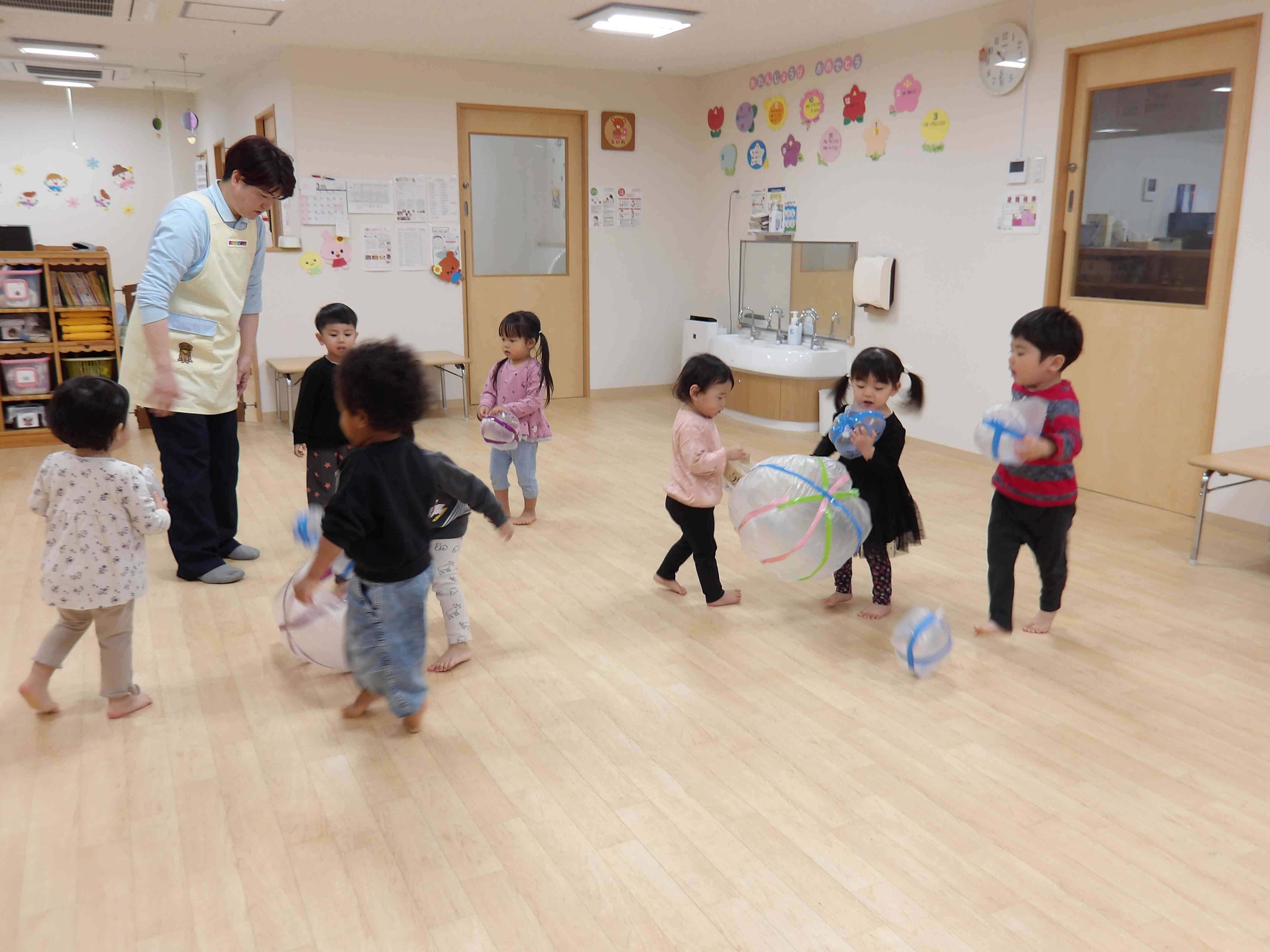 ビニール風分を作って あそんだよ♪ 