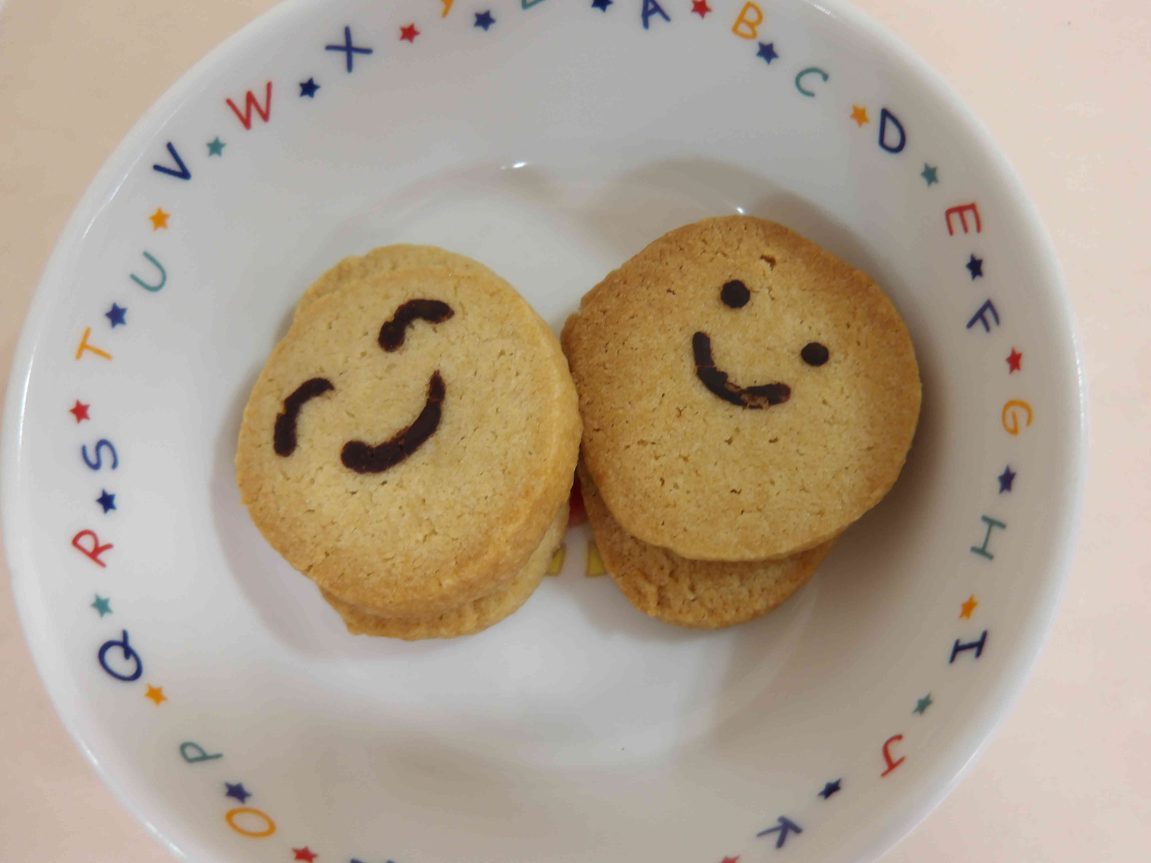 今日の3時のおやつは 「きな粉クッキー」でした！