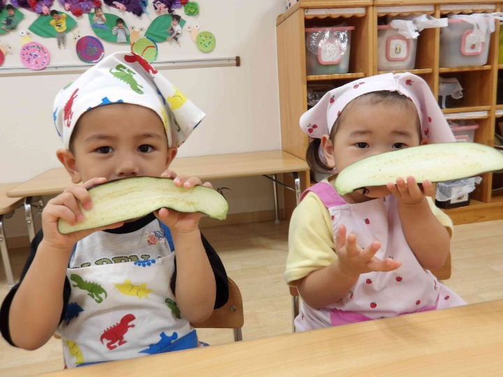みてみて～♡なすの断面～♪