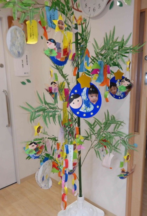 きれいな笹飾りができました☆みんなの願い事がかないますように☆彡