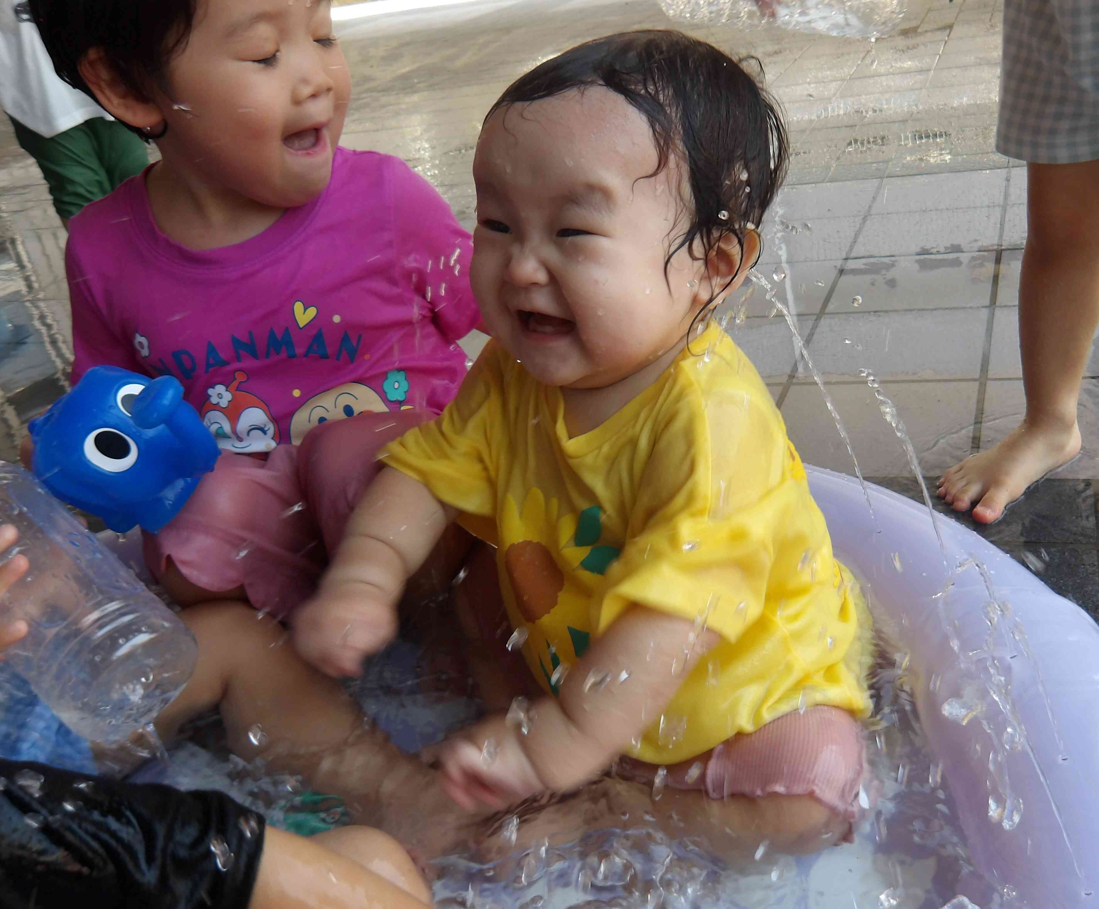 水遊び♪