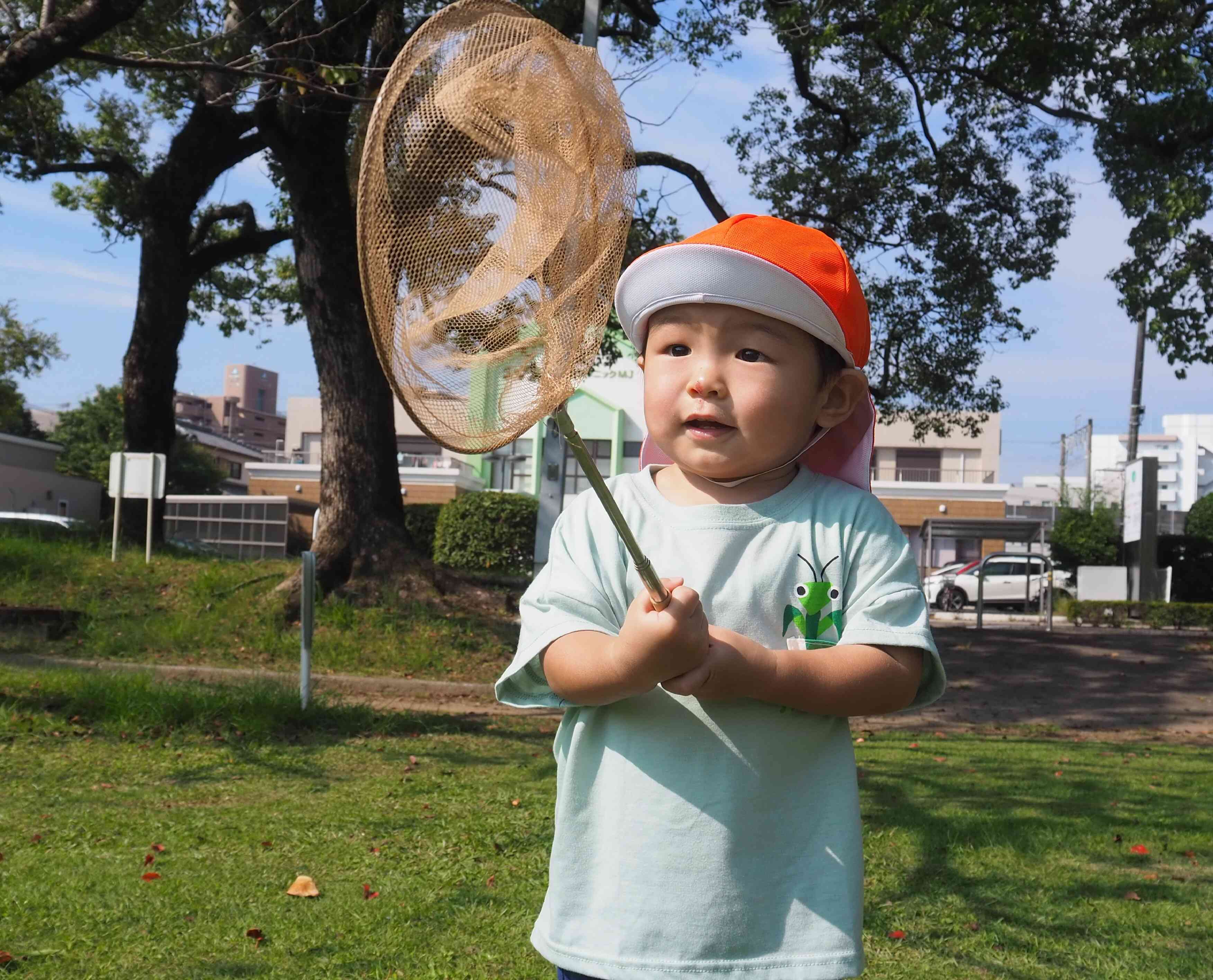 よ～し、虫を捕まえるぞ～！