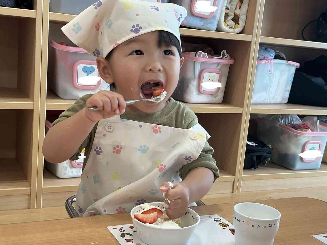 イチゴは最初に食べる派！