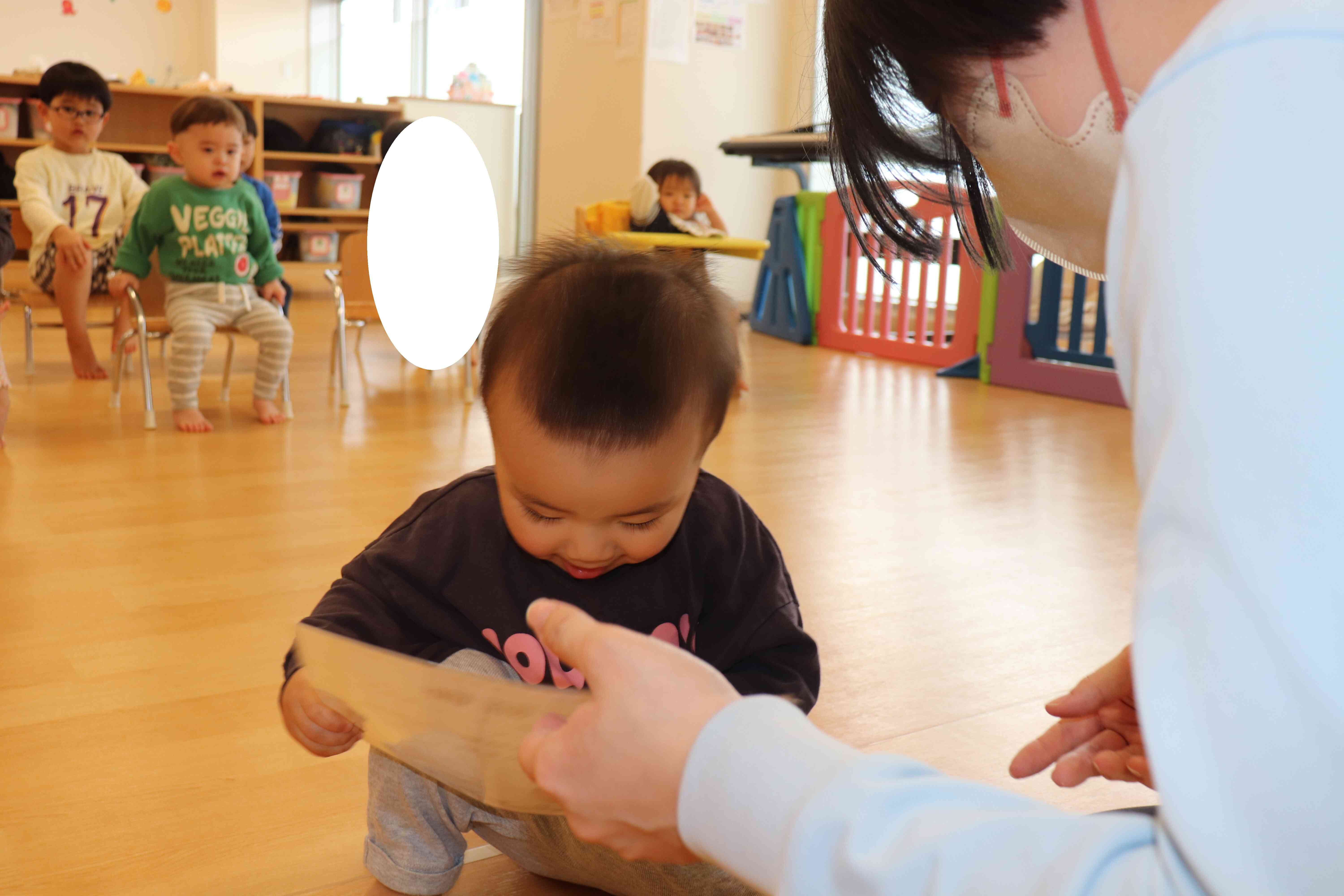 ひよこ組のお友だちも受け取った後にペコッとお辞儀ができました◎