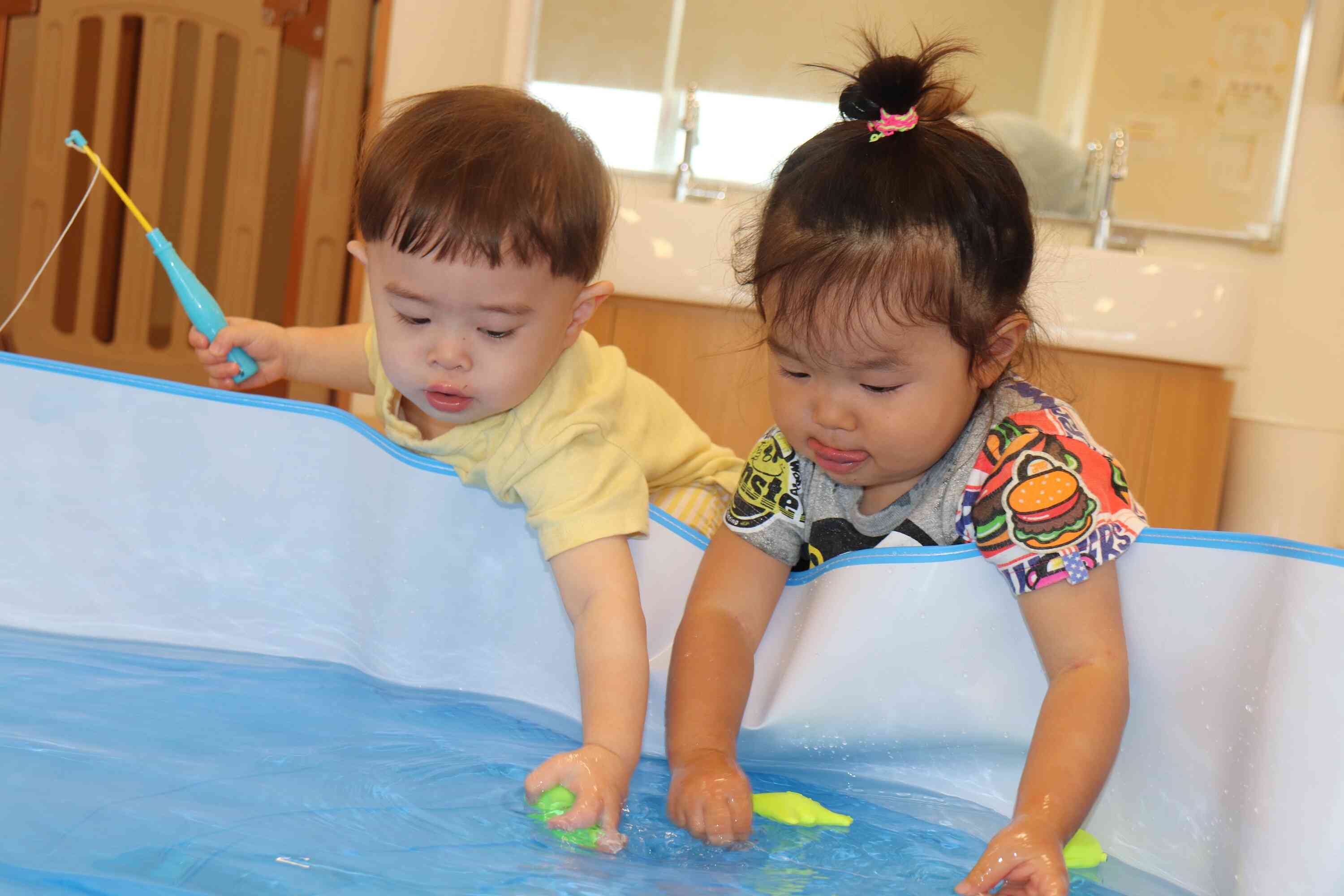 水遊びスタート！