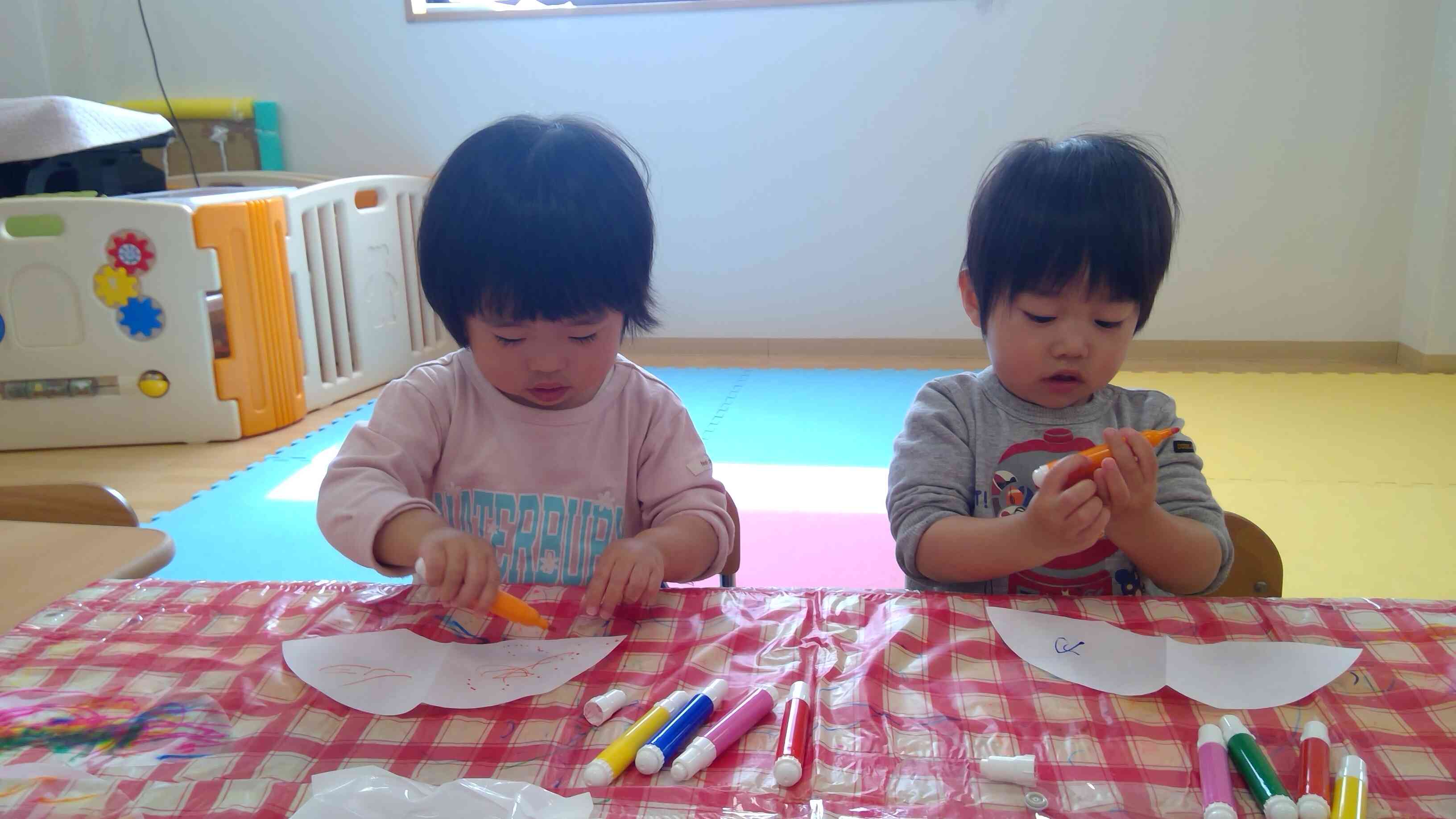 あ、絵の具が付いたね