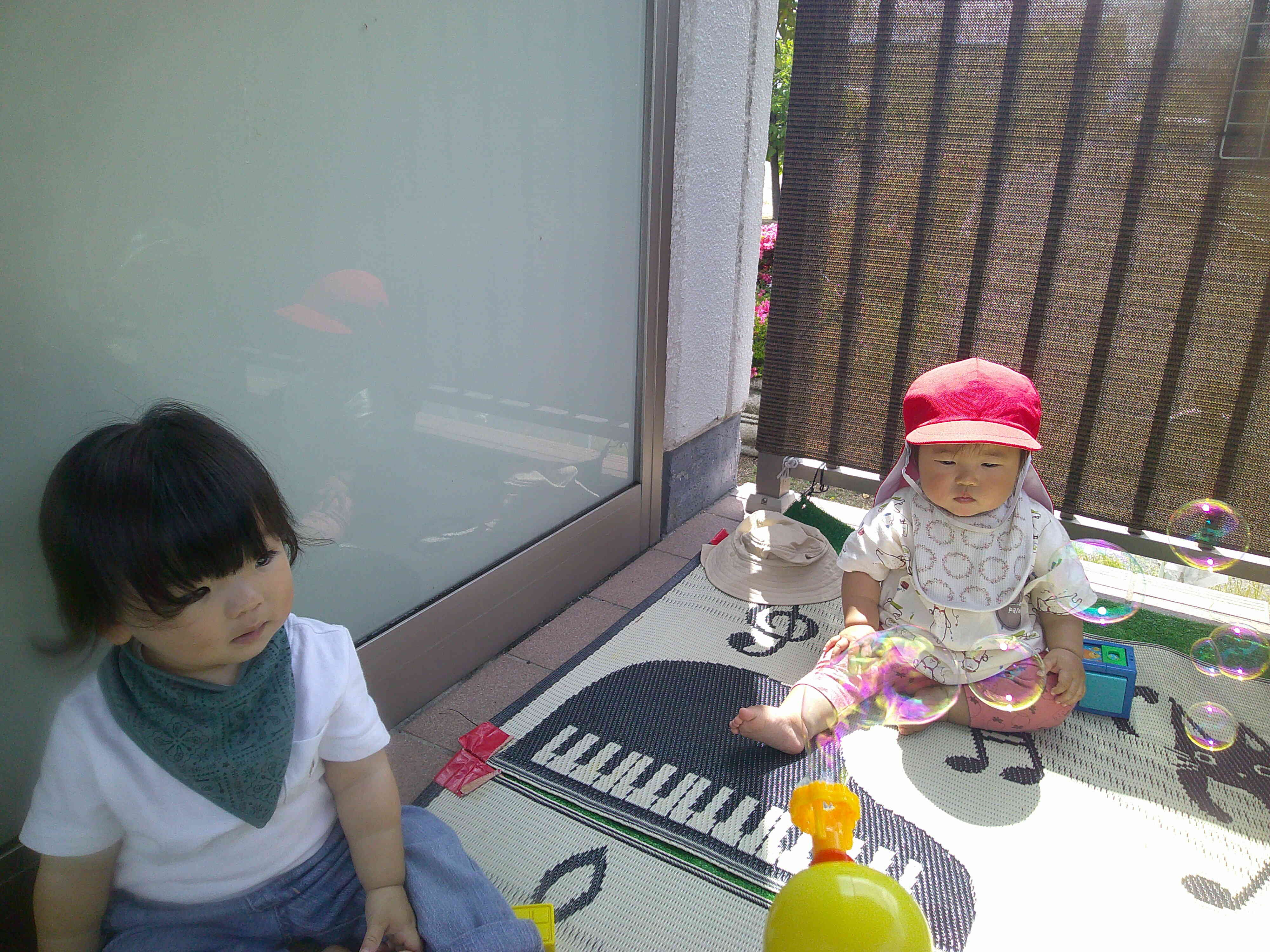 しゃぼん玉きれいだね