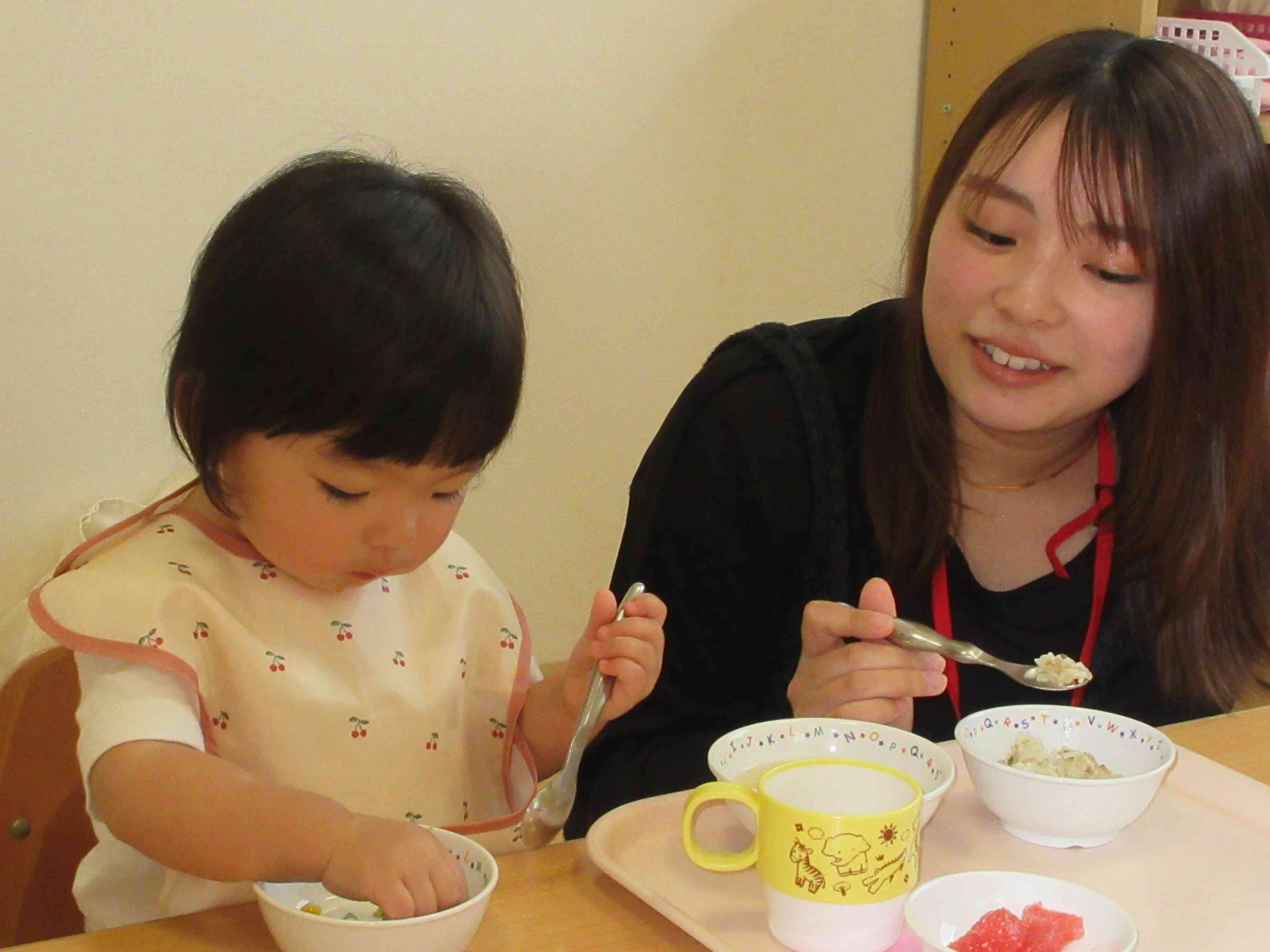 自分で食べれるよ！