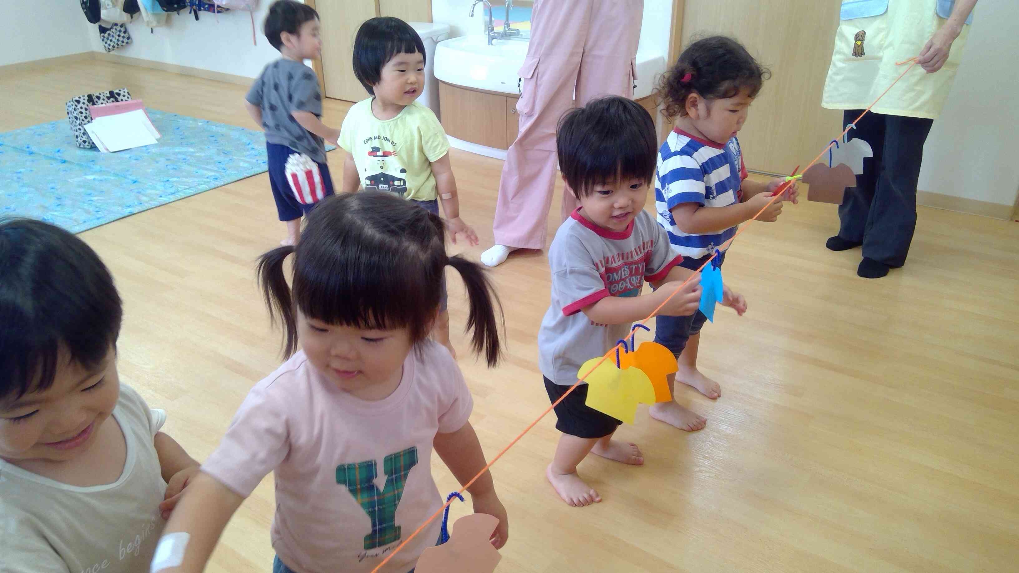 洗濯物を干すよ
