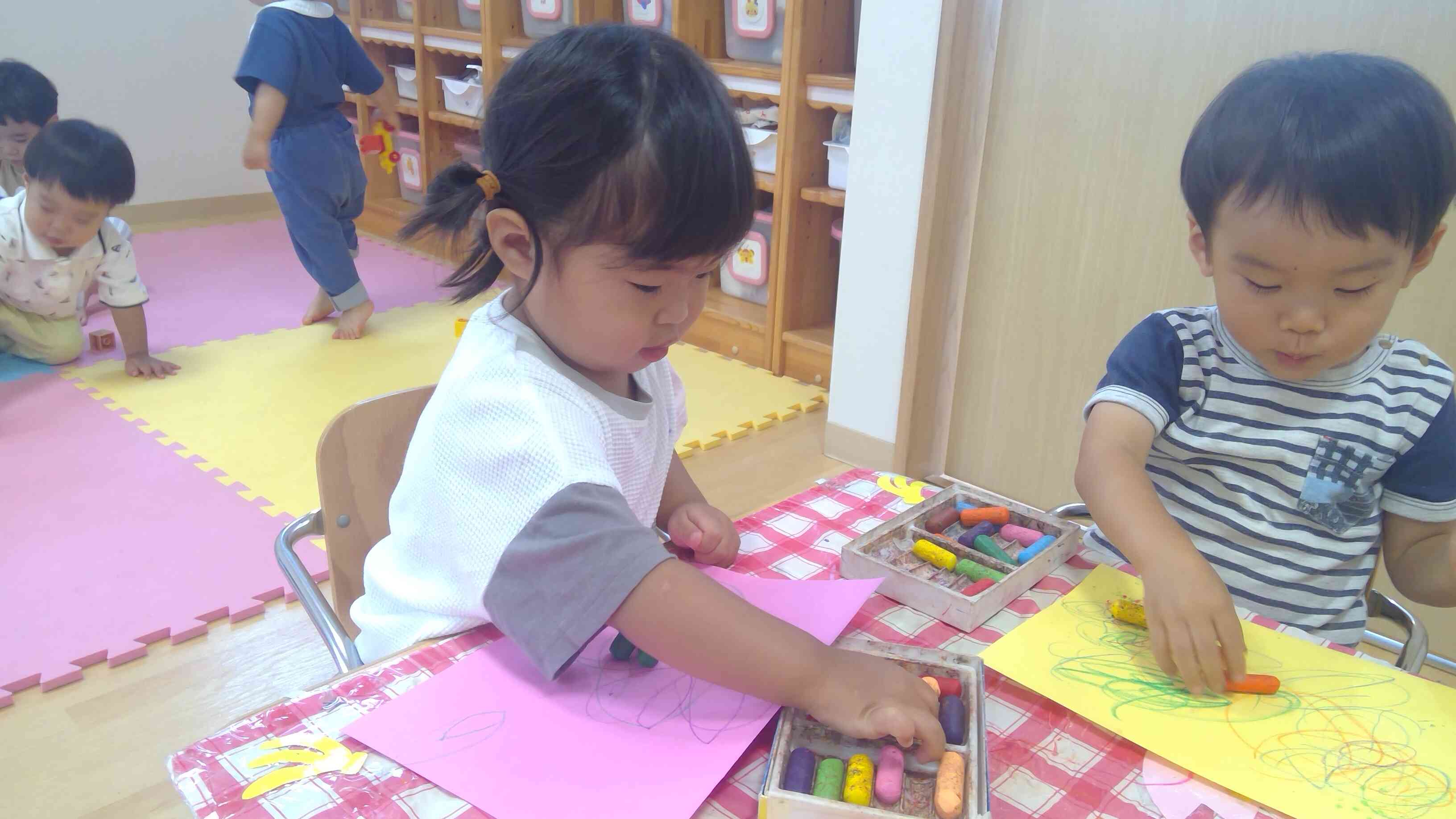 こんなことして遊んだよ！あひる組(１歳児)