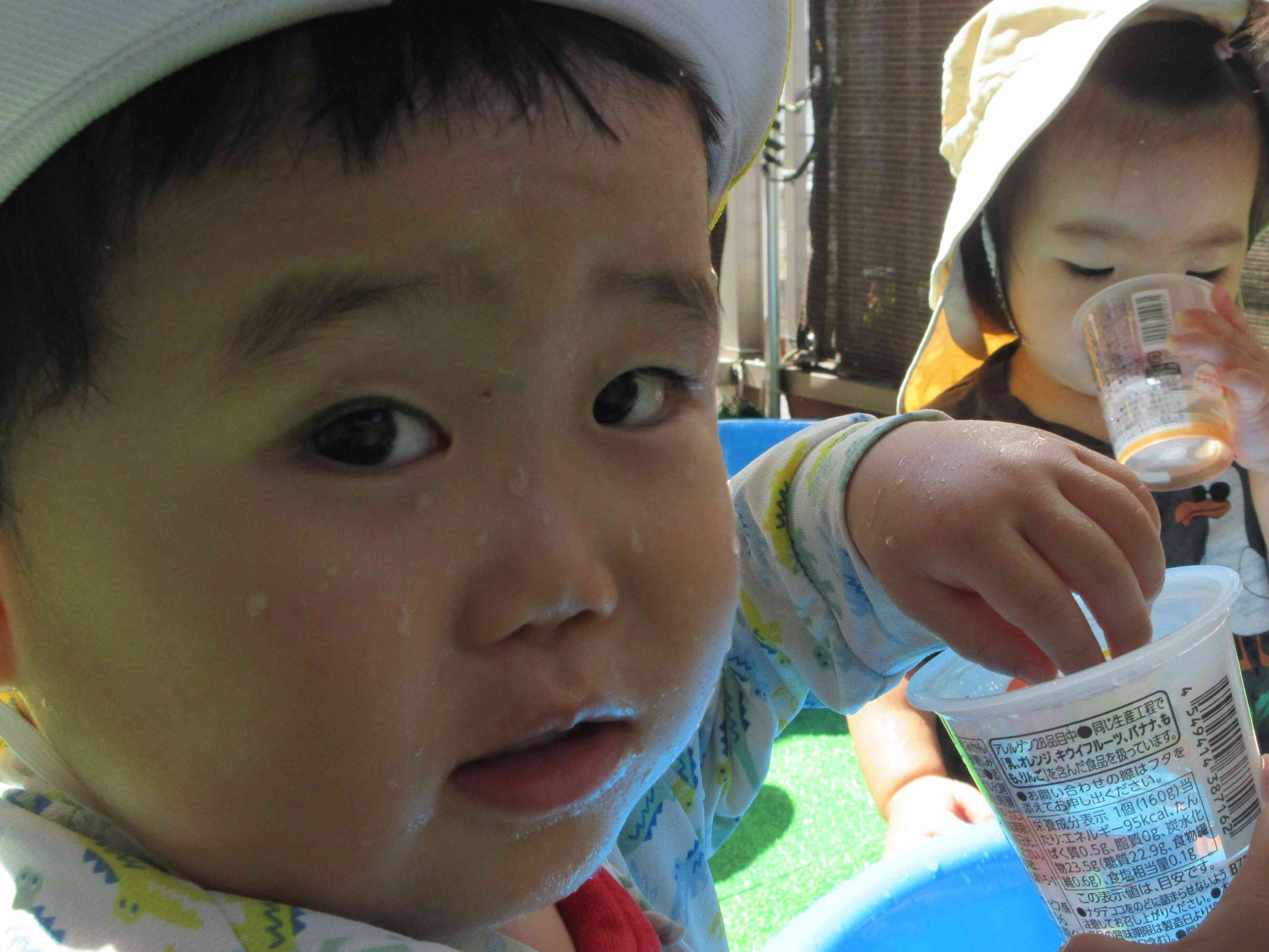水遊び楽しいね！あひる組（１歳児）