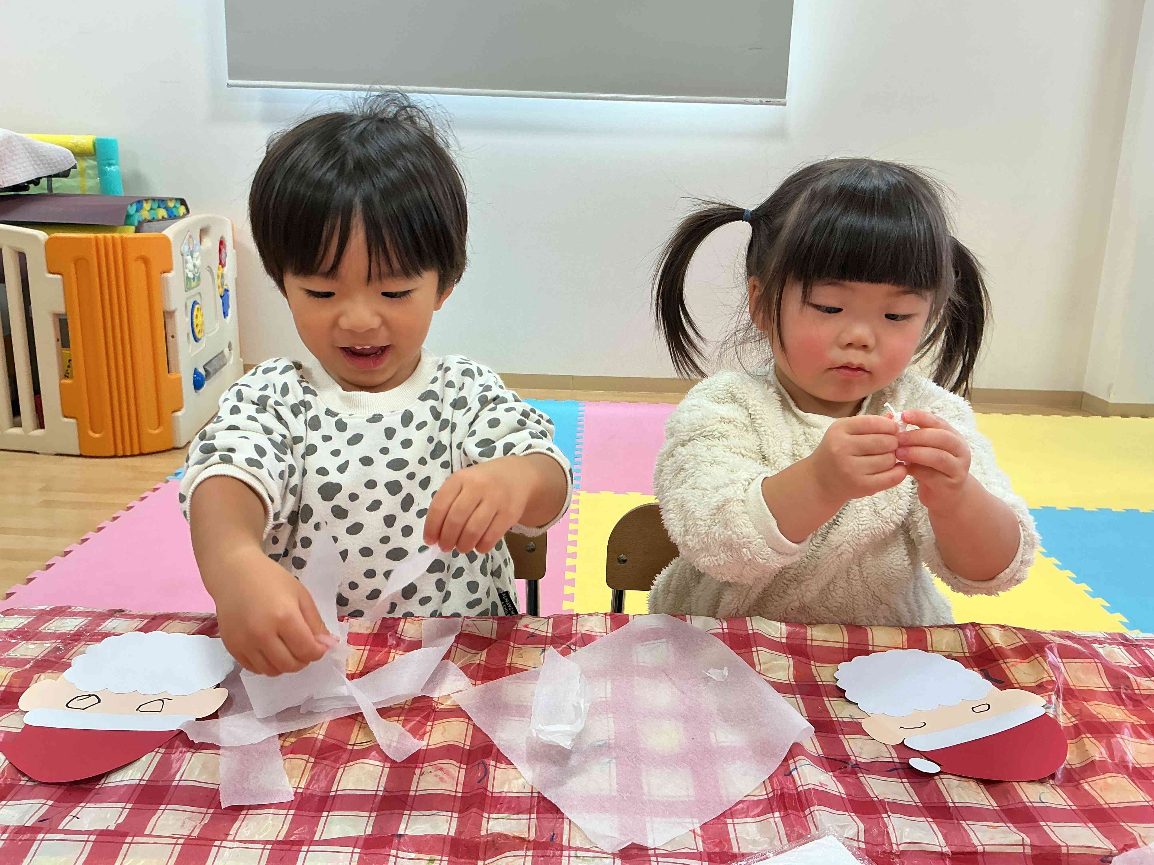 ビリビリって破るの楽しいね。