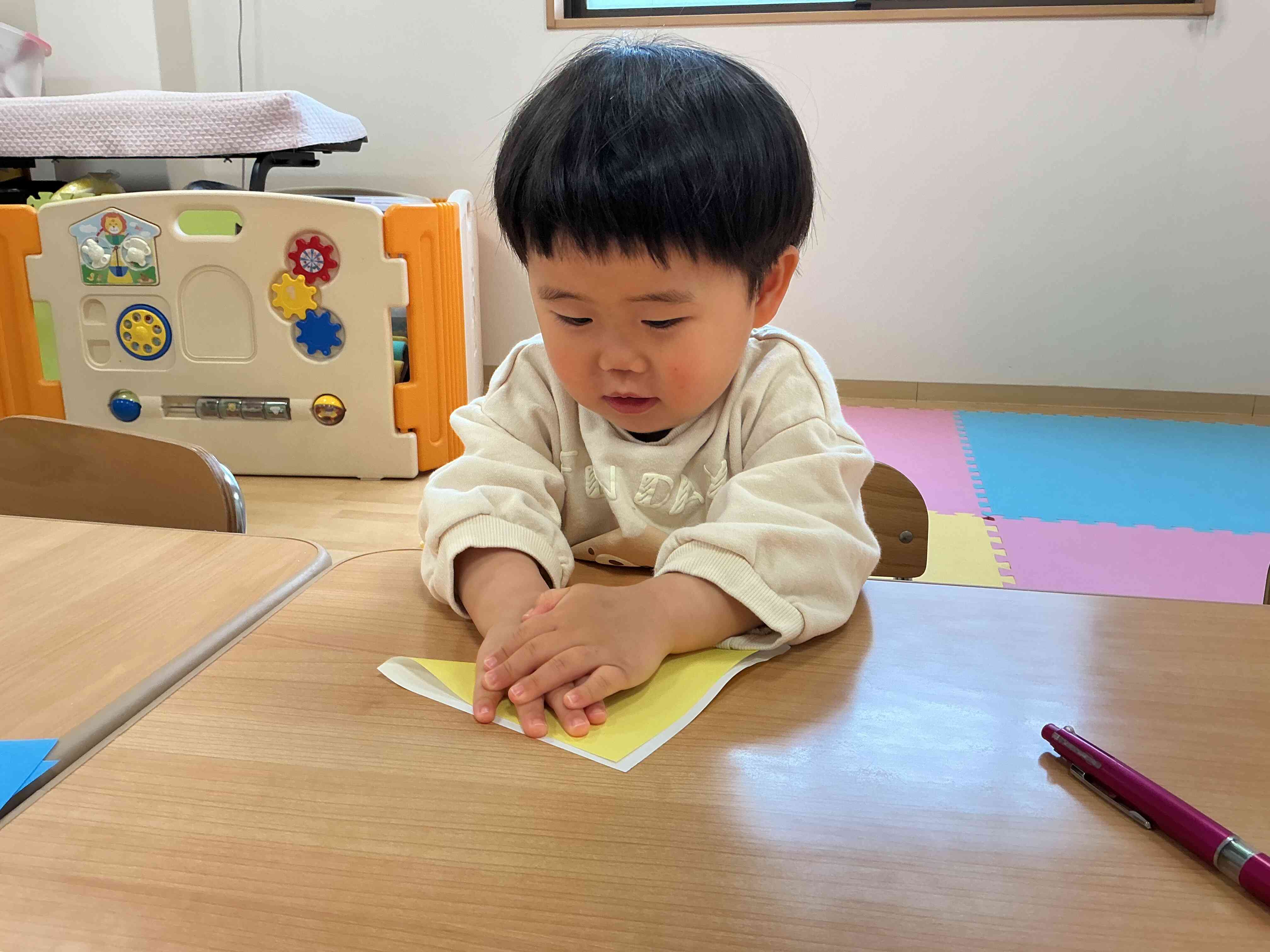 雨の日のうさぎぐみ（２歳児）