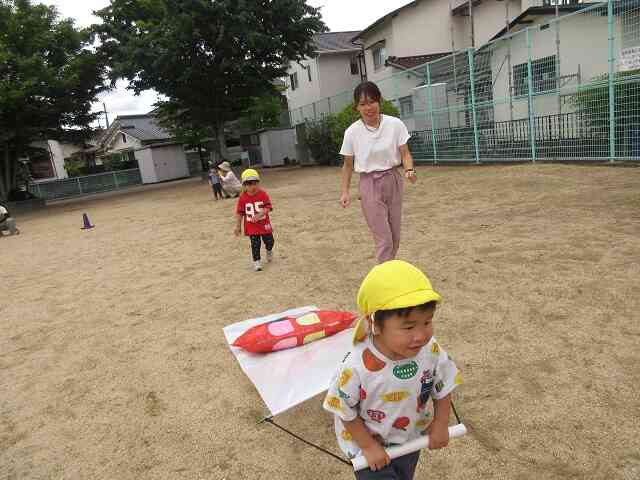 こいのぼり落とさないようにね