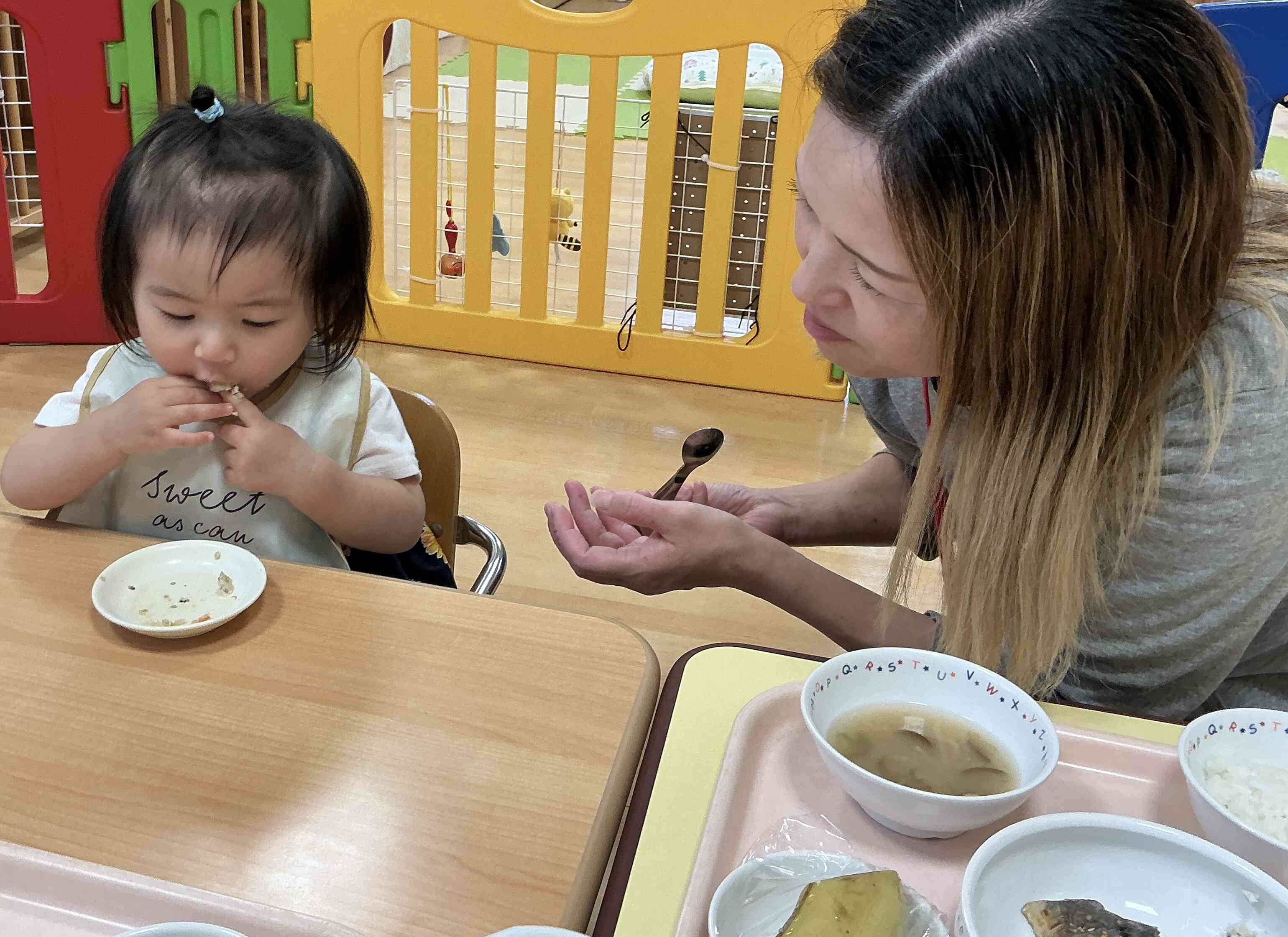 お母さんと「おいしいね！」
