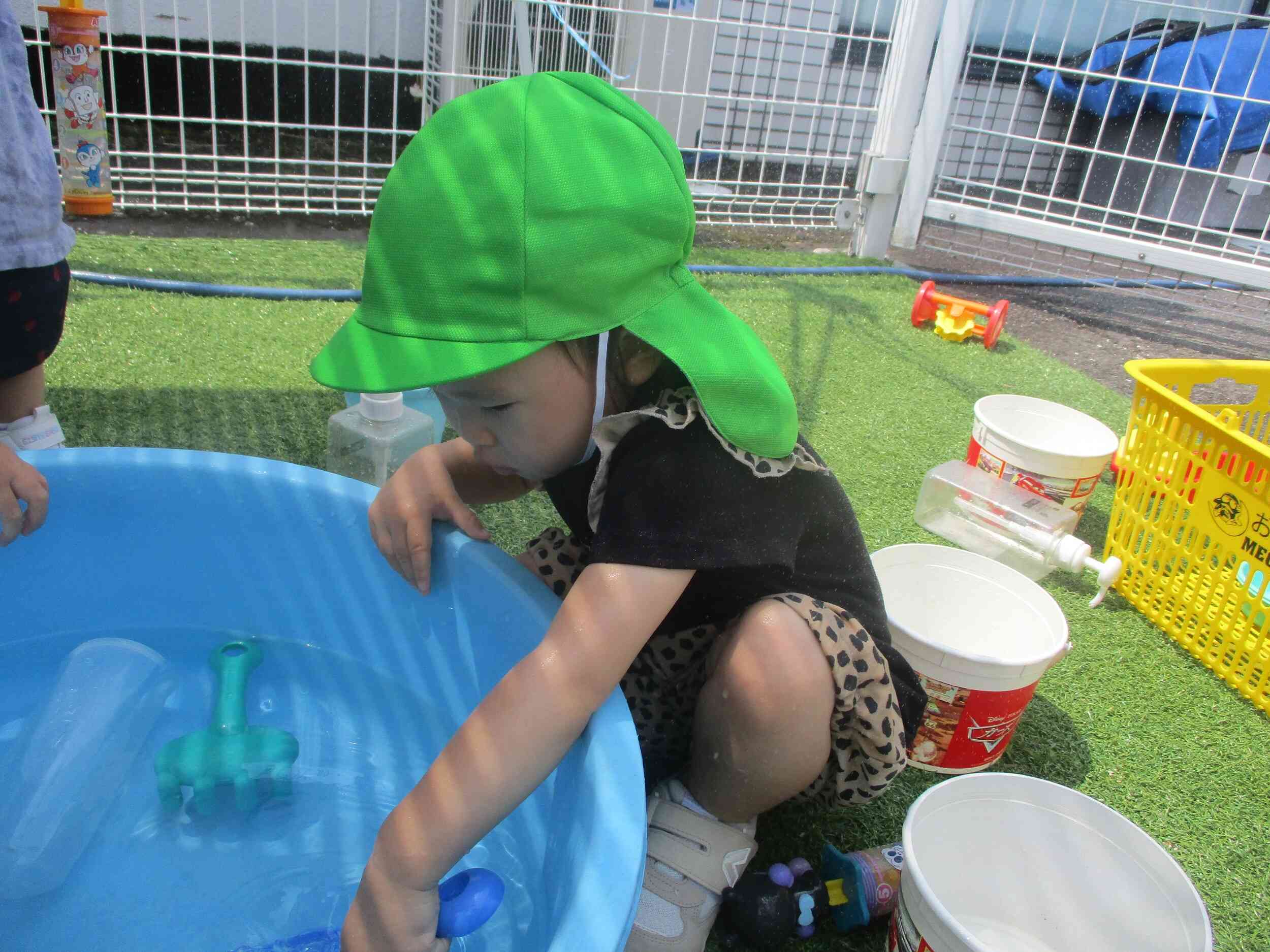 お水がゆれてる～。