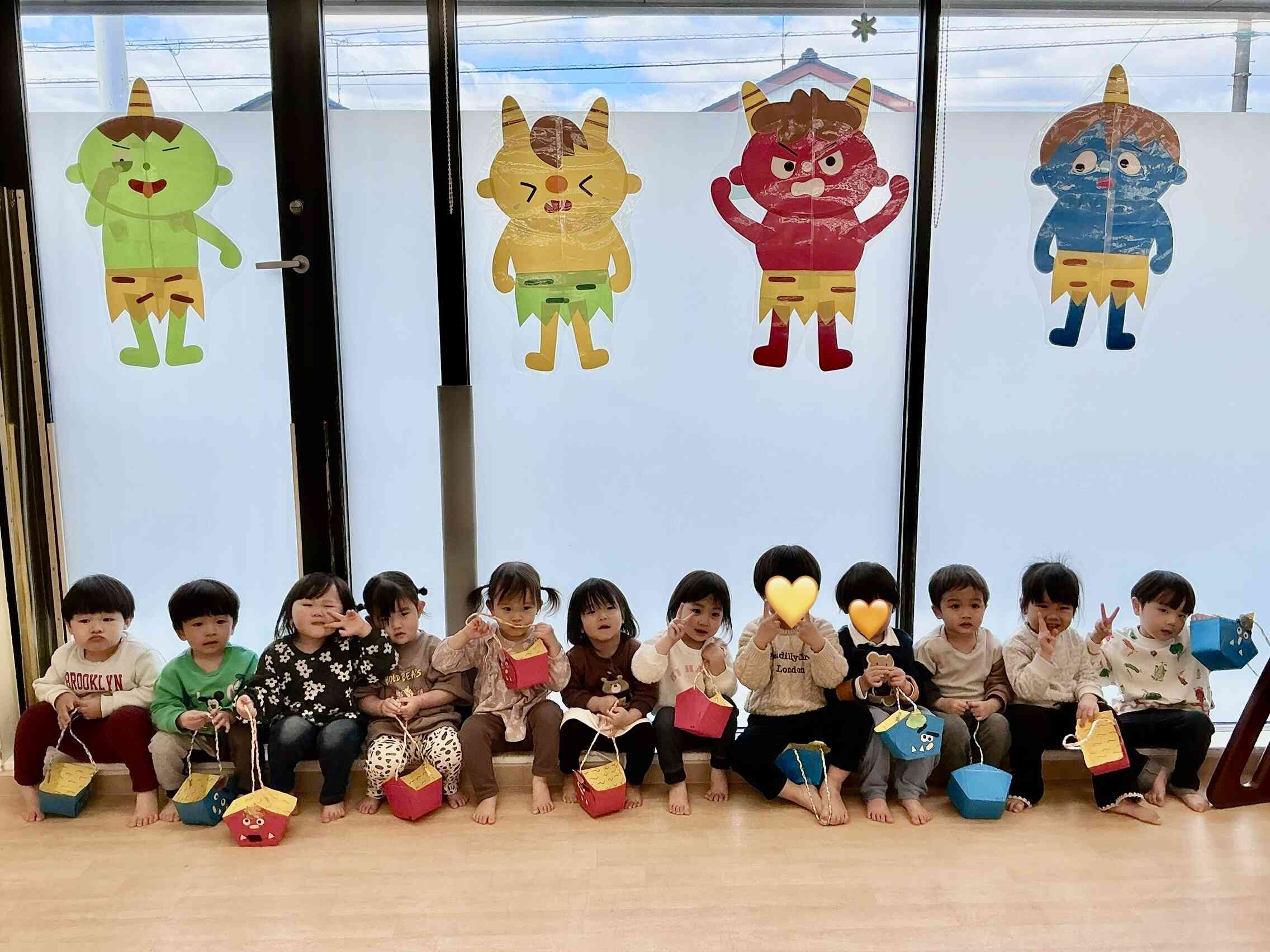 鬼さん達と記念撮影したよ！