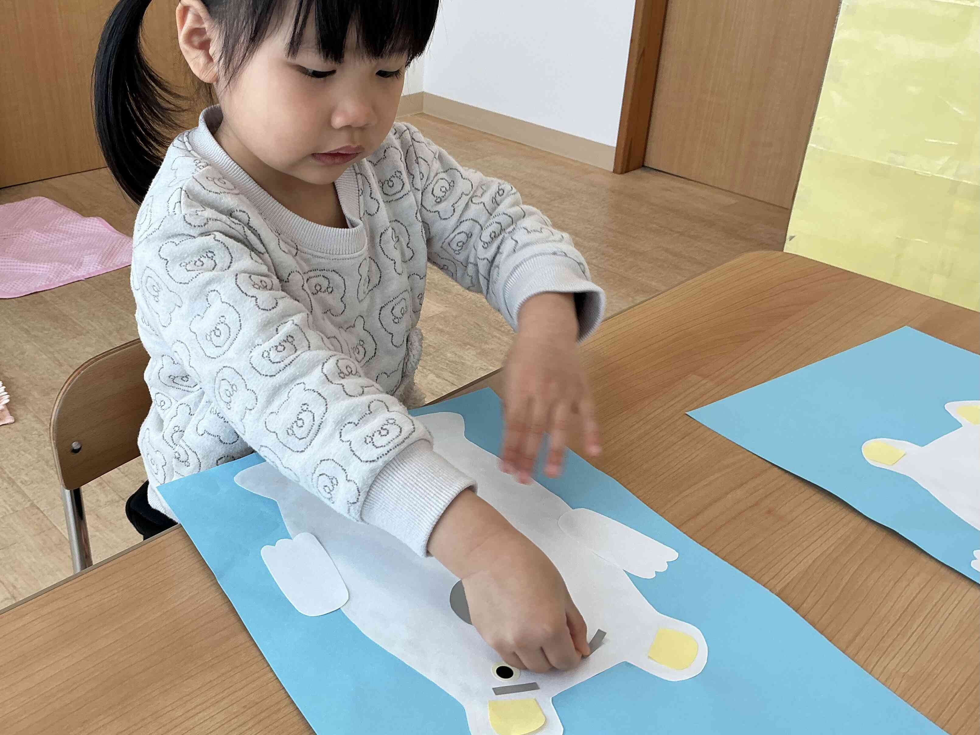 2月の製作。（うさぎ組）