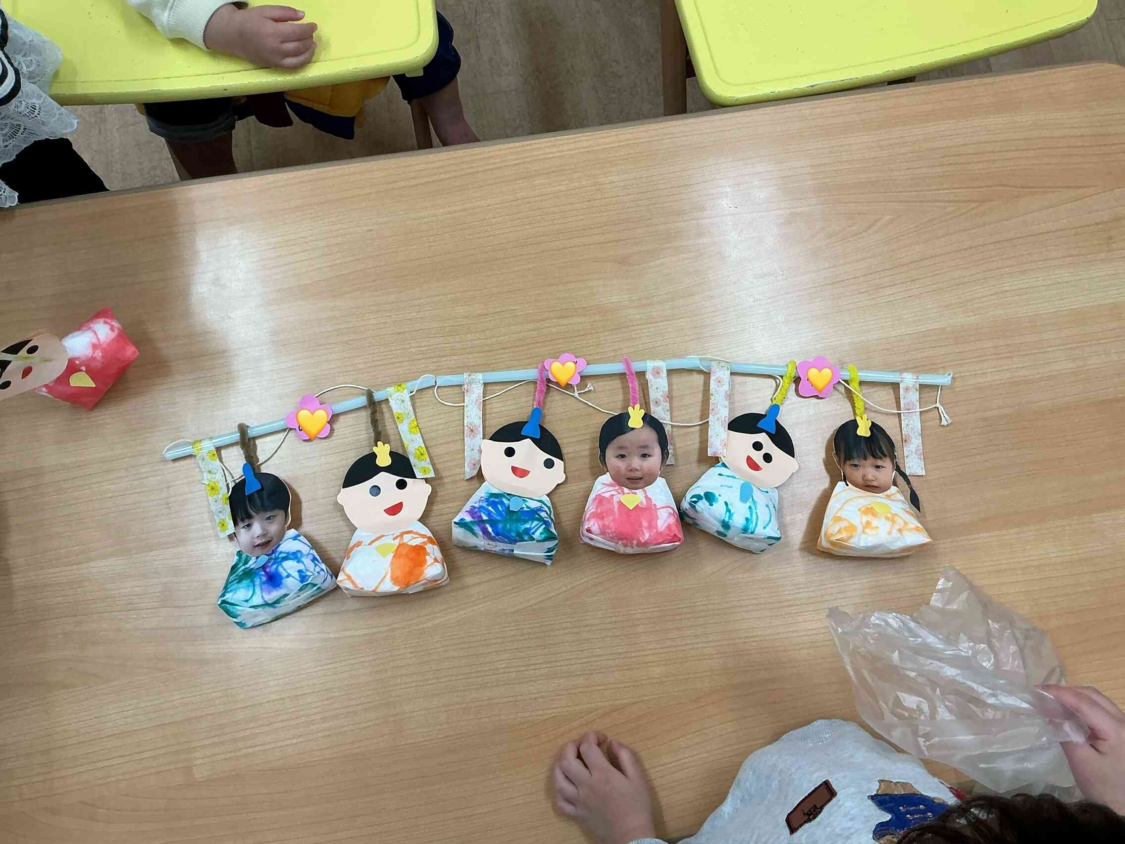 「完成、私のお雛さまだよ〜可愛いでしょう‼︎」