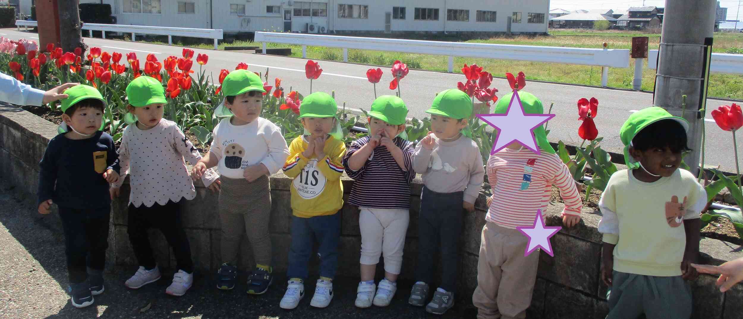 チューリップも咲いていたよ！