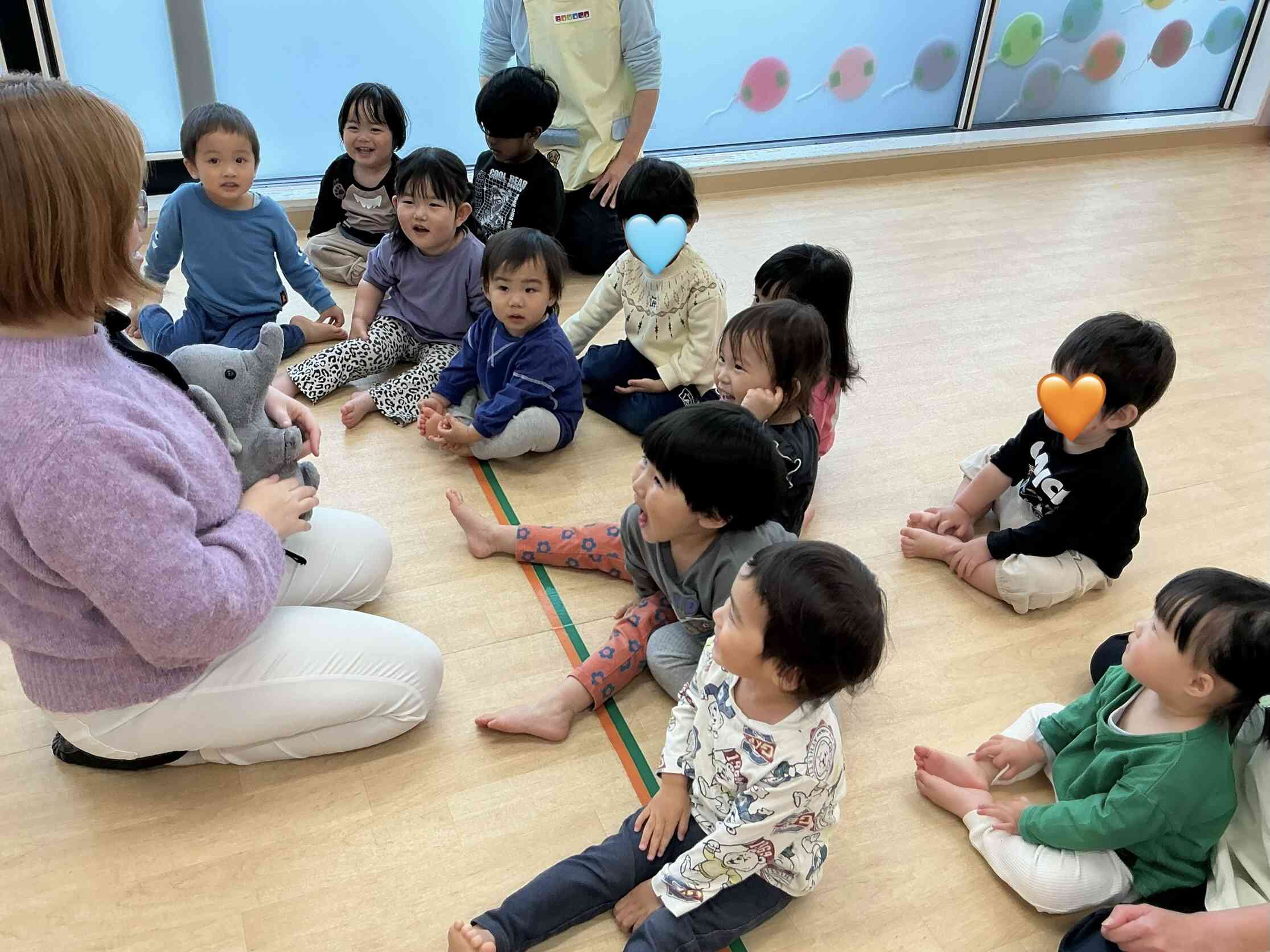 最後はぞうさんのぬいぐるみと「バイバイ‼︎」
