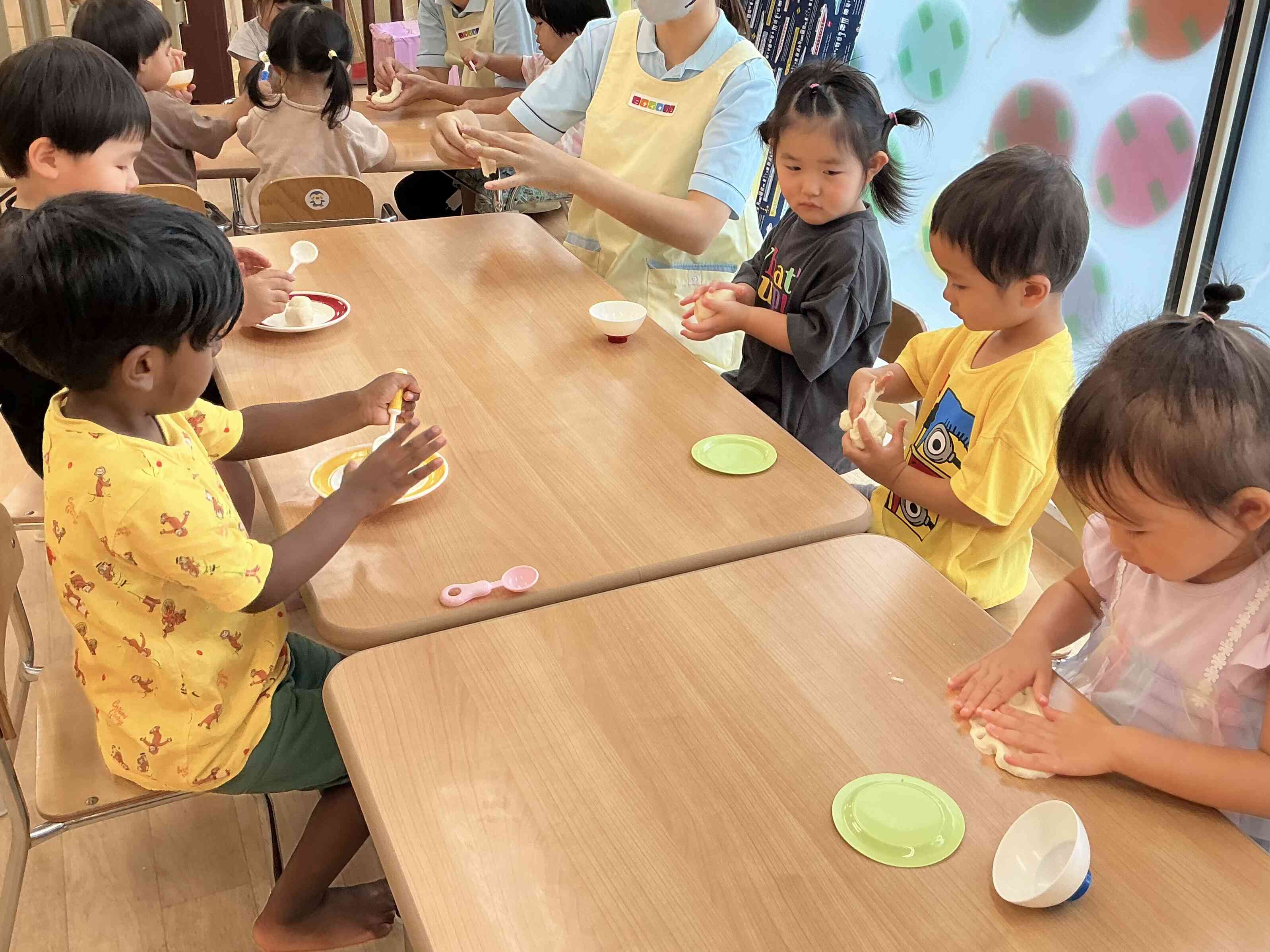 小麦粉粘土で遊んだよ!