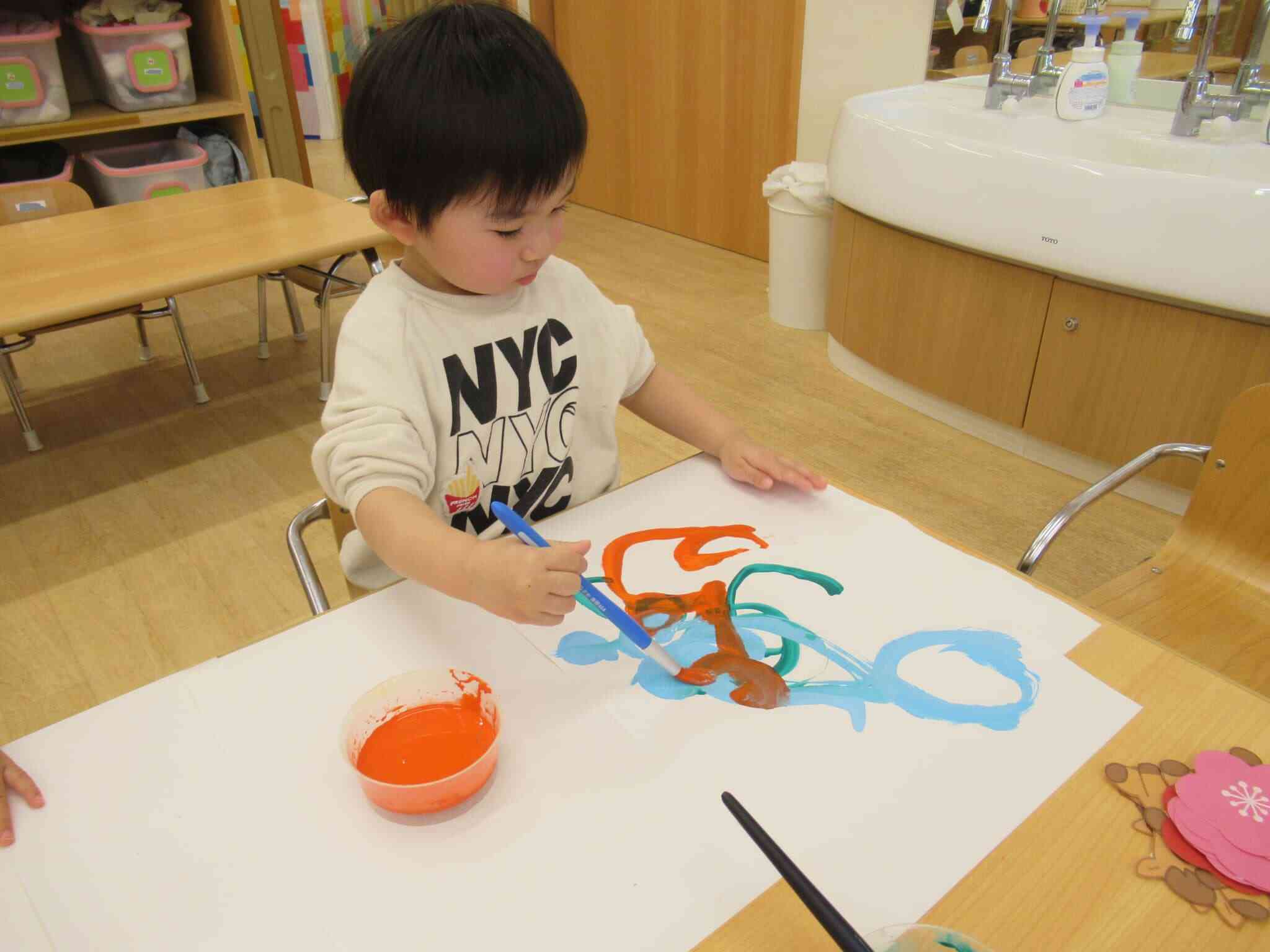 1歳児あひる組 1月製作『かるた』