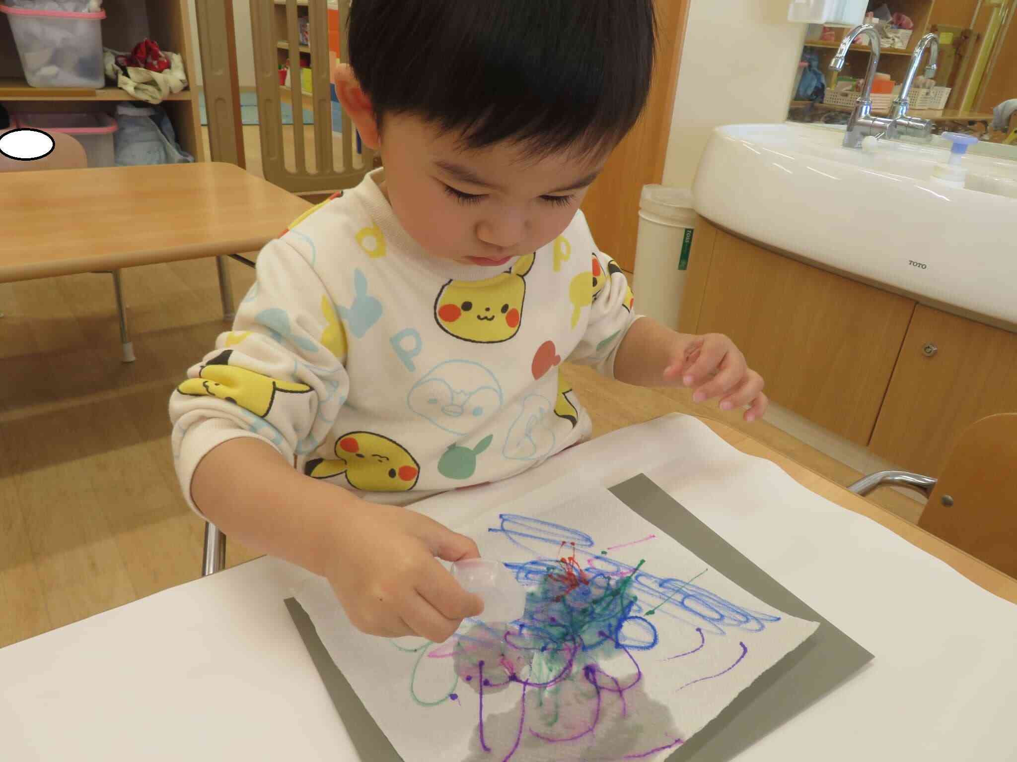 ぽたぽたっと垂れるのも楽しいね！