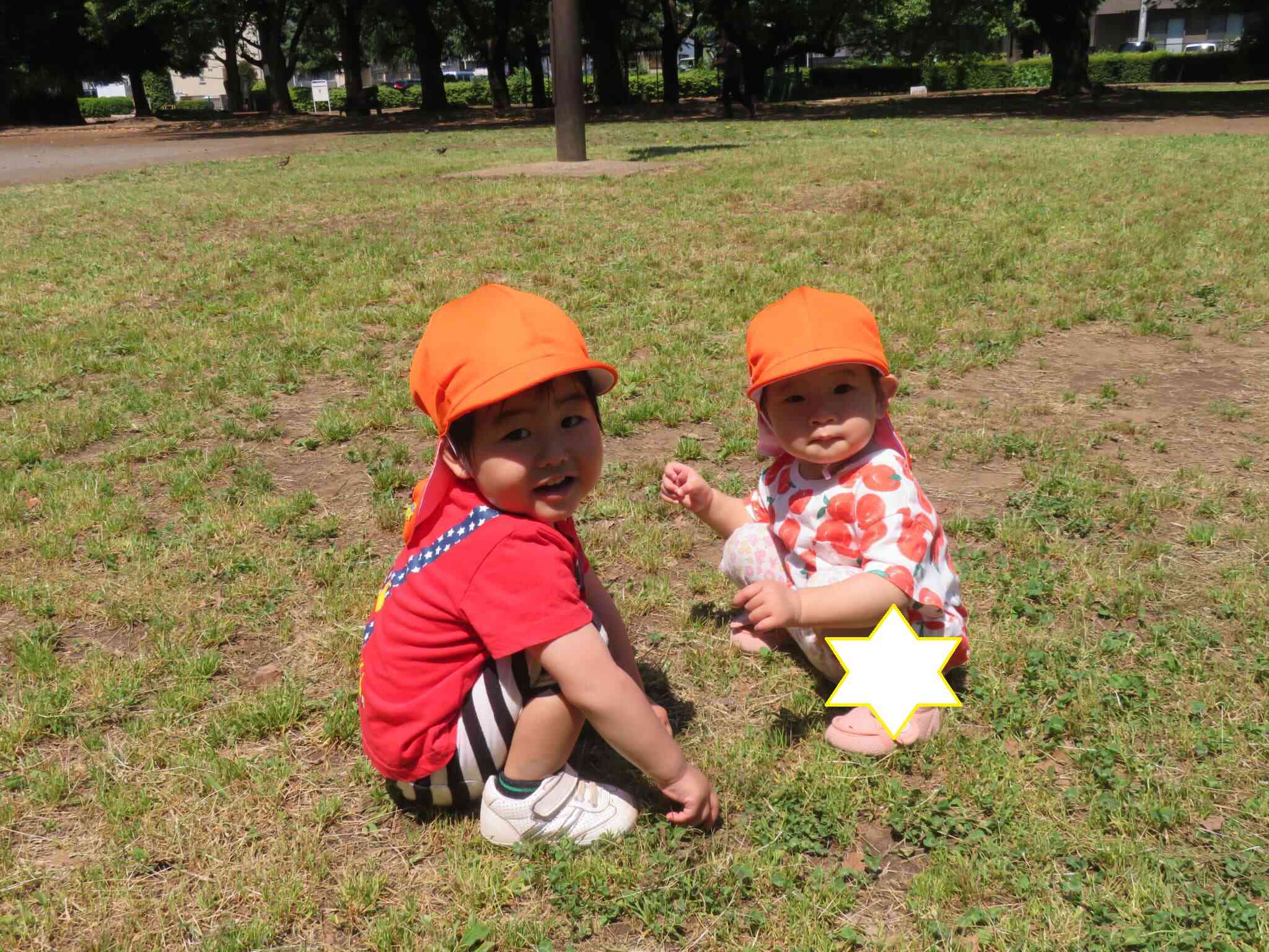 ２人並んで・・・