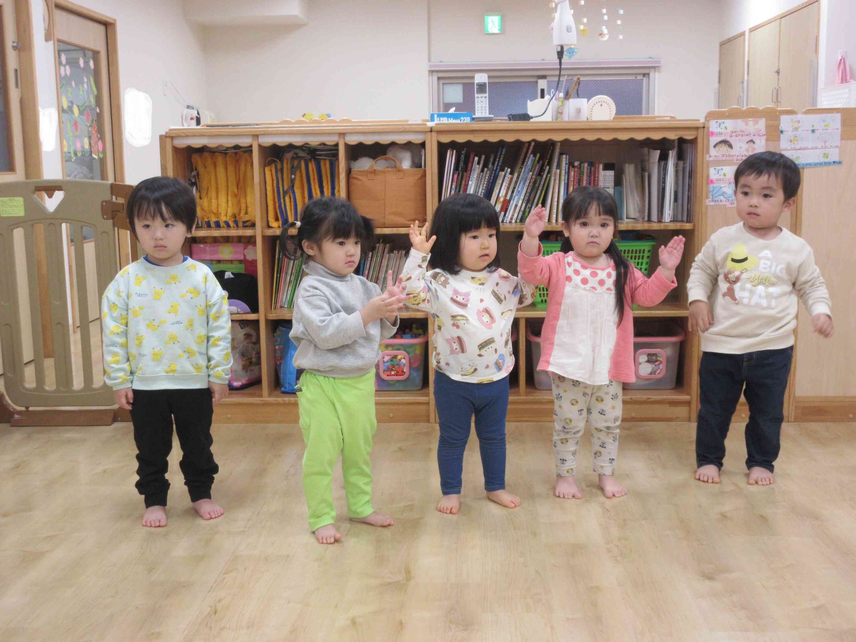 あひるぐみ（１歳児）さんも発表会で踊ったダンスを披露しました。
