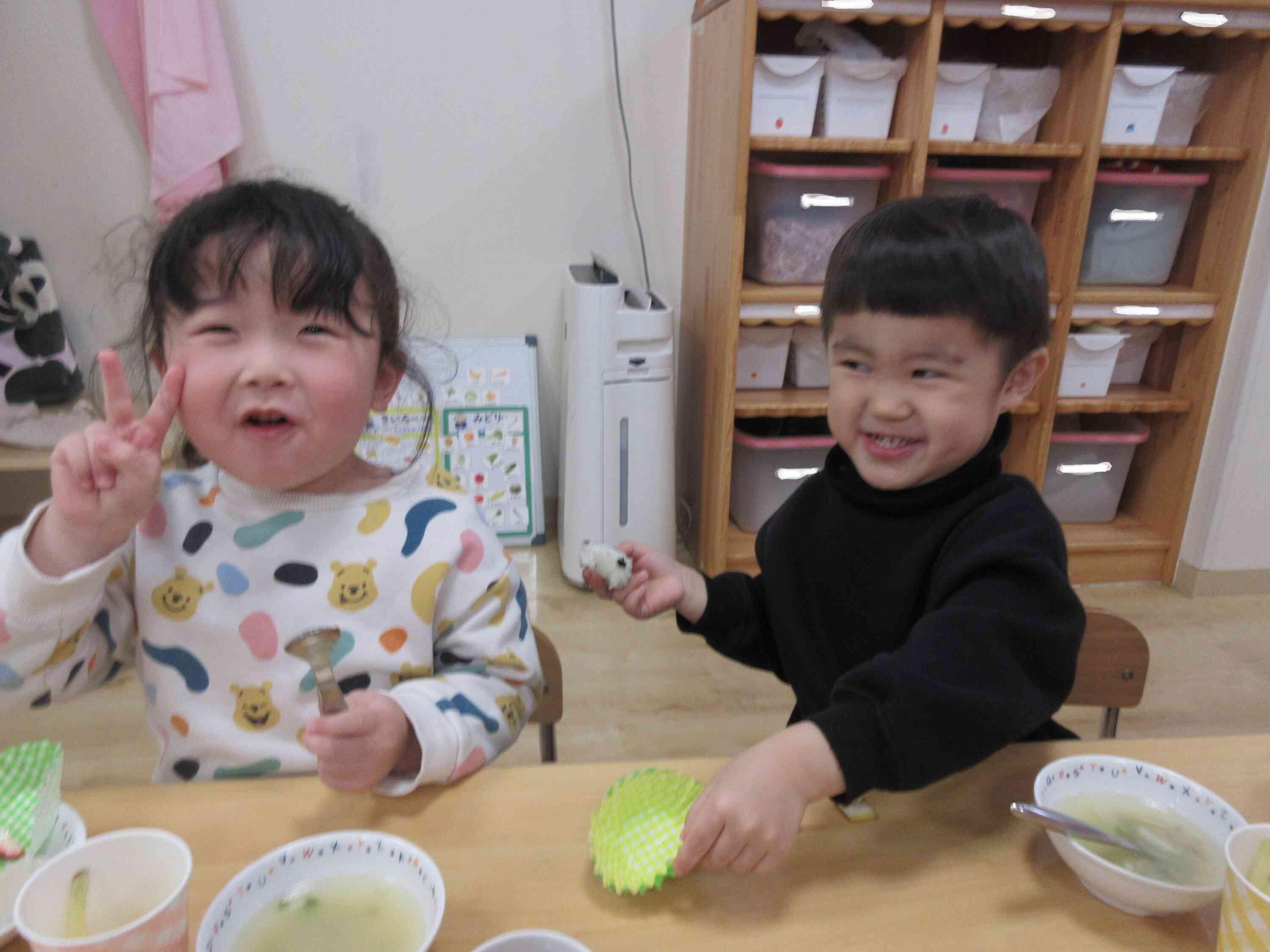 ニコニコ笑顔でたくさん食べていましたよ。おいしかったね。