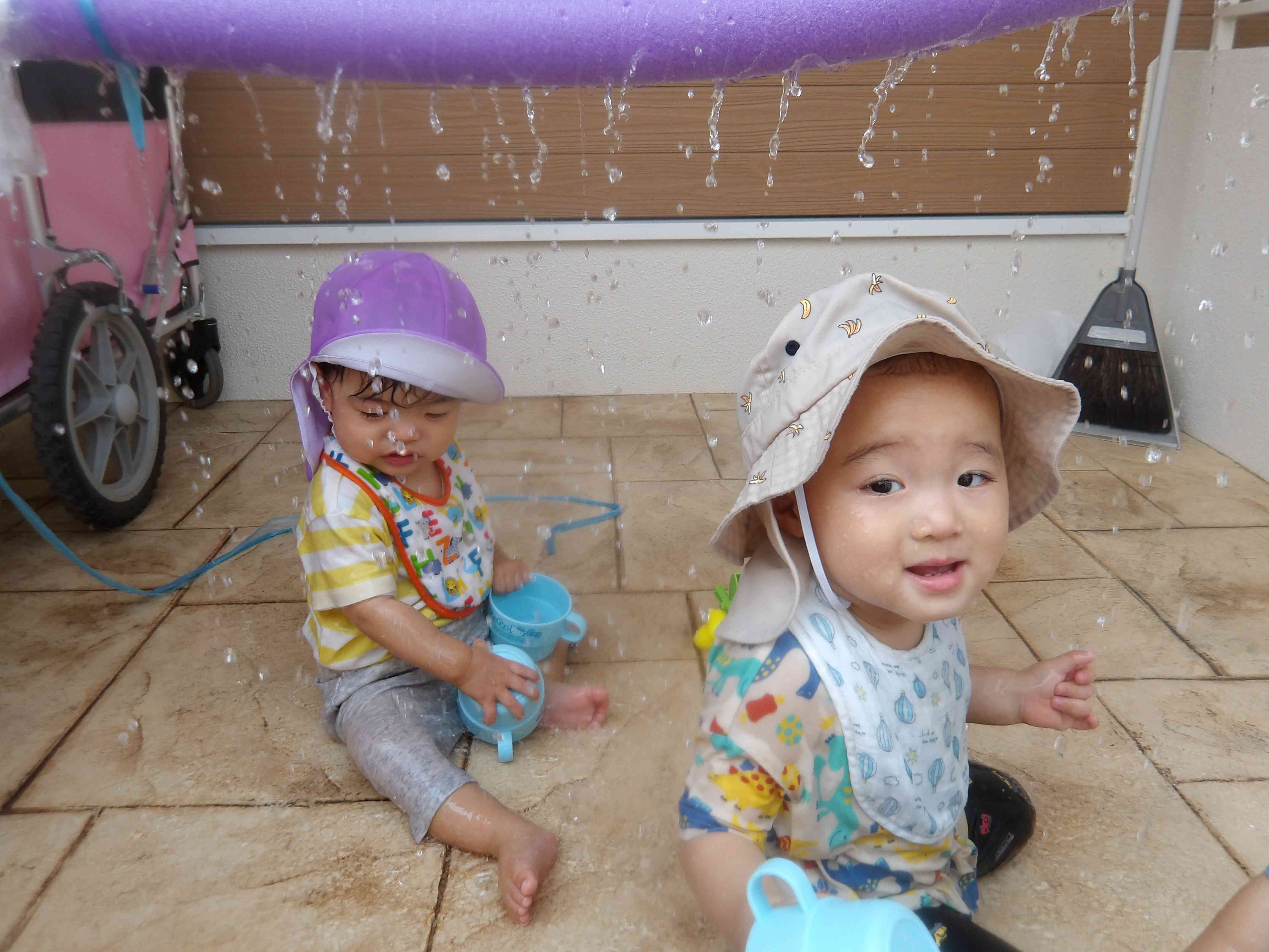 お水のシャワーだ！！