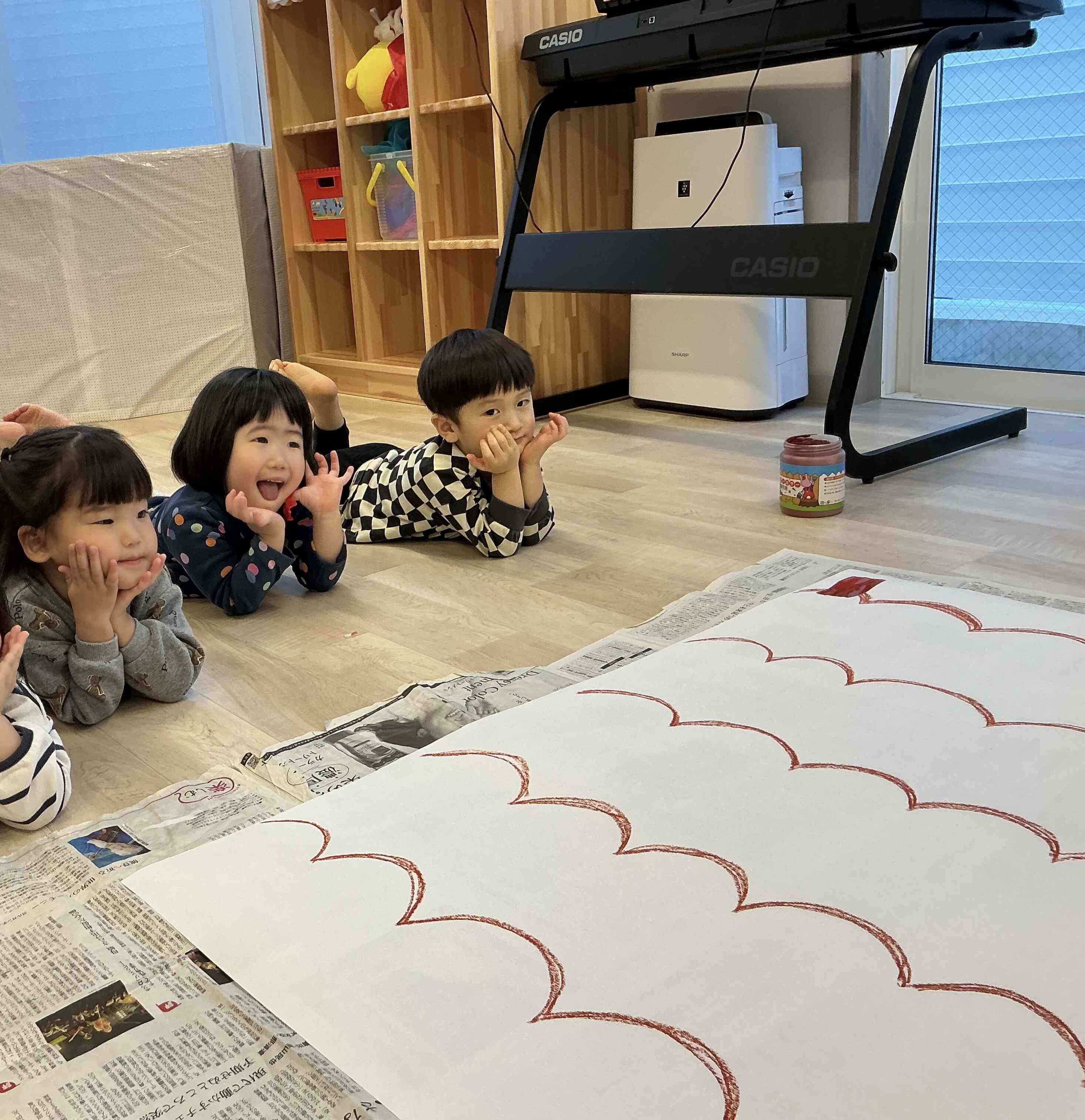 準備をしているとこんな可愛いらしいポーズをしながら待っててくれました♡♡