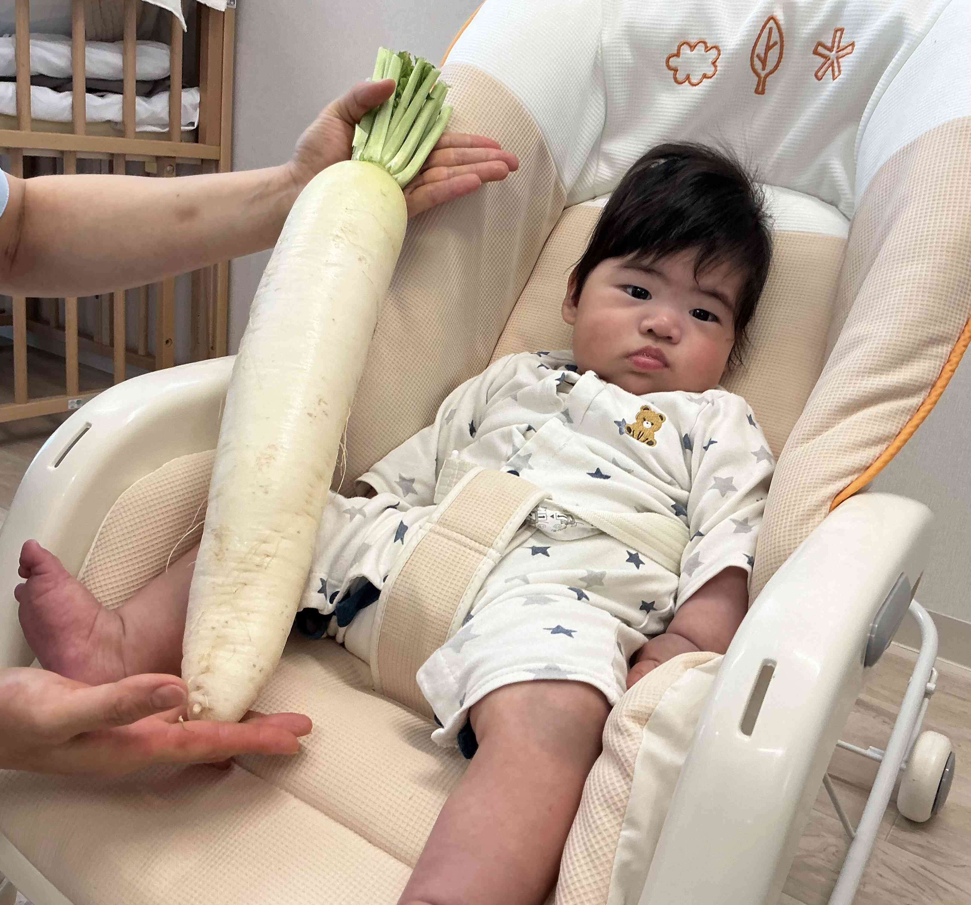 食育にも参加し、大根よりも大きいよ！