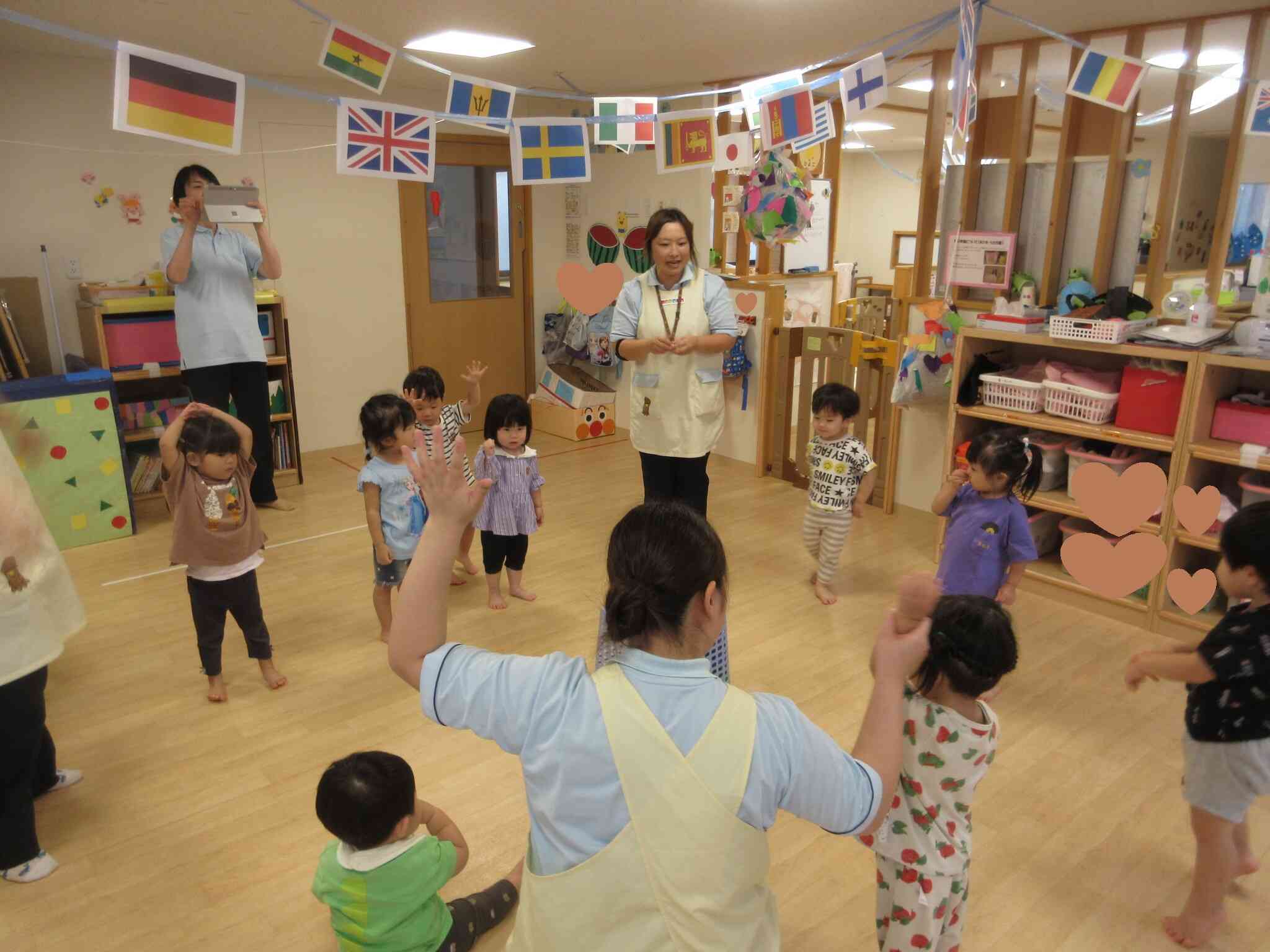 運動会ごっこ、大成功！パチパチ