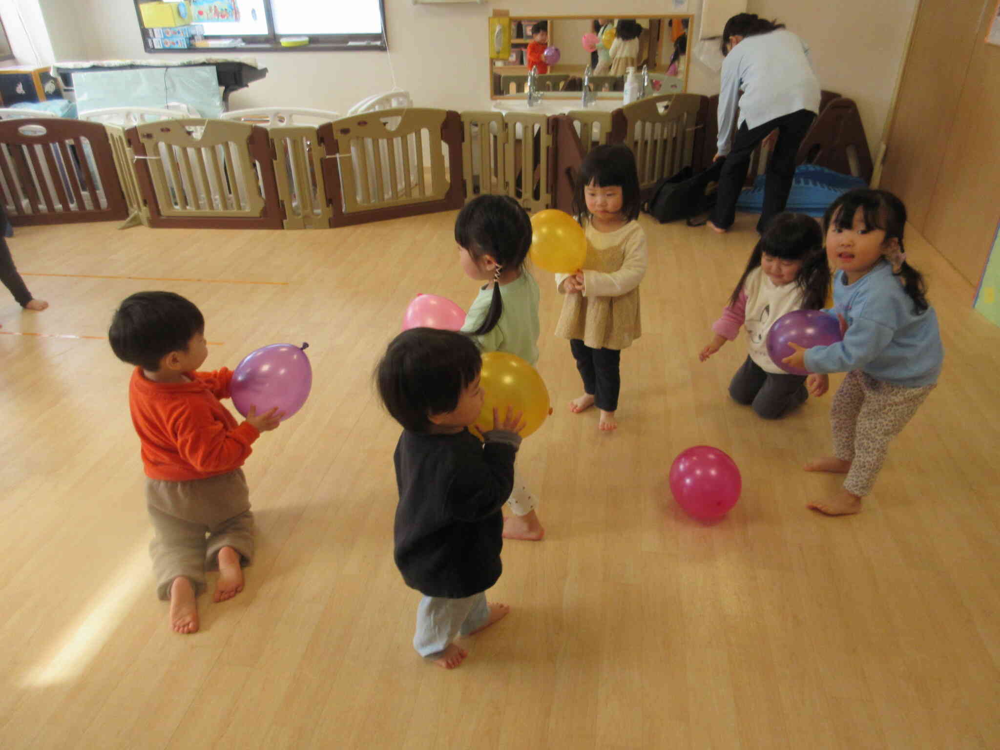 風船でアタック