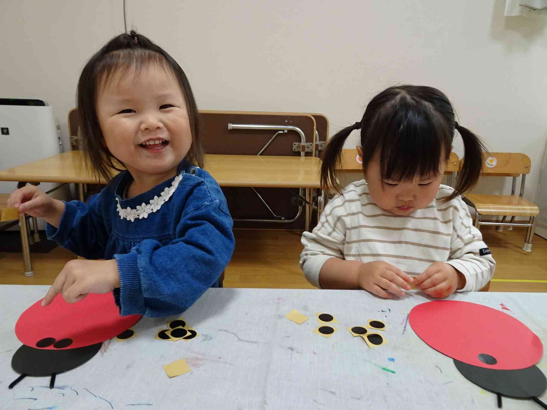 てんとうむしは、てん、てん、てん・・。