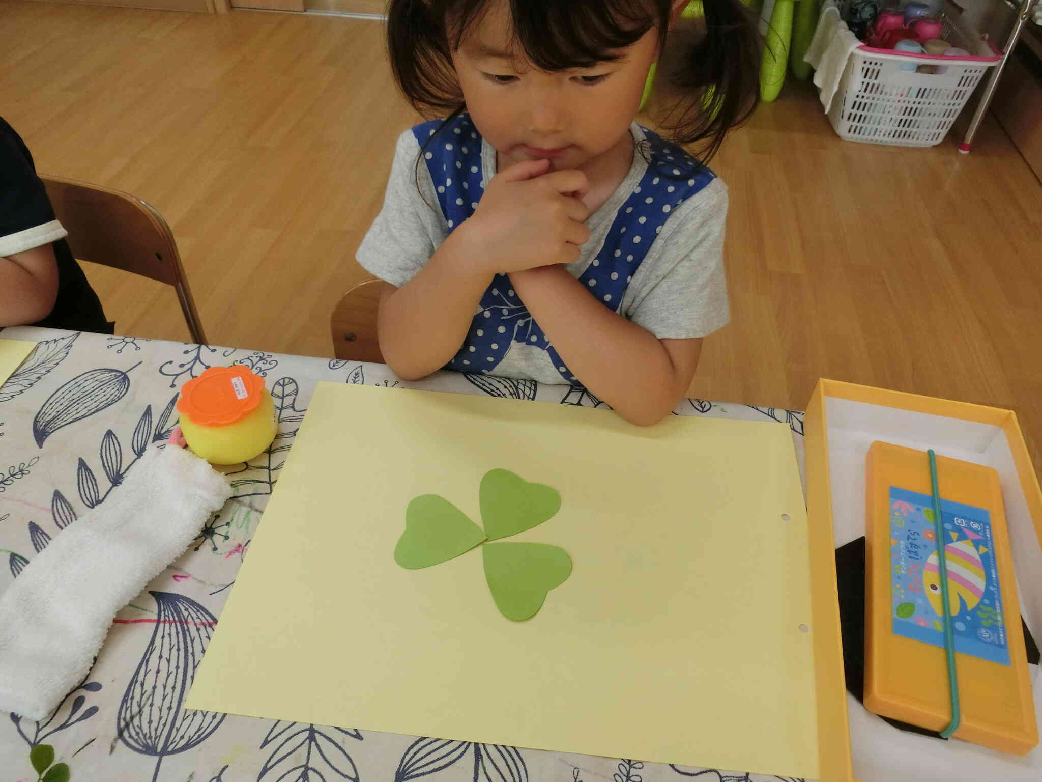 ハートを組み合わせてクローバーも作ったよ！