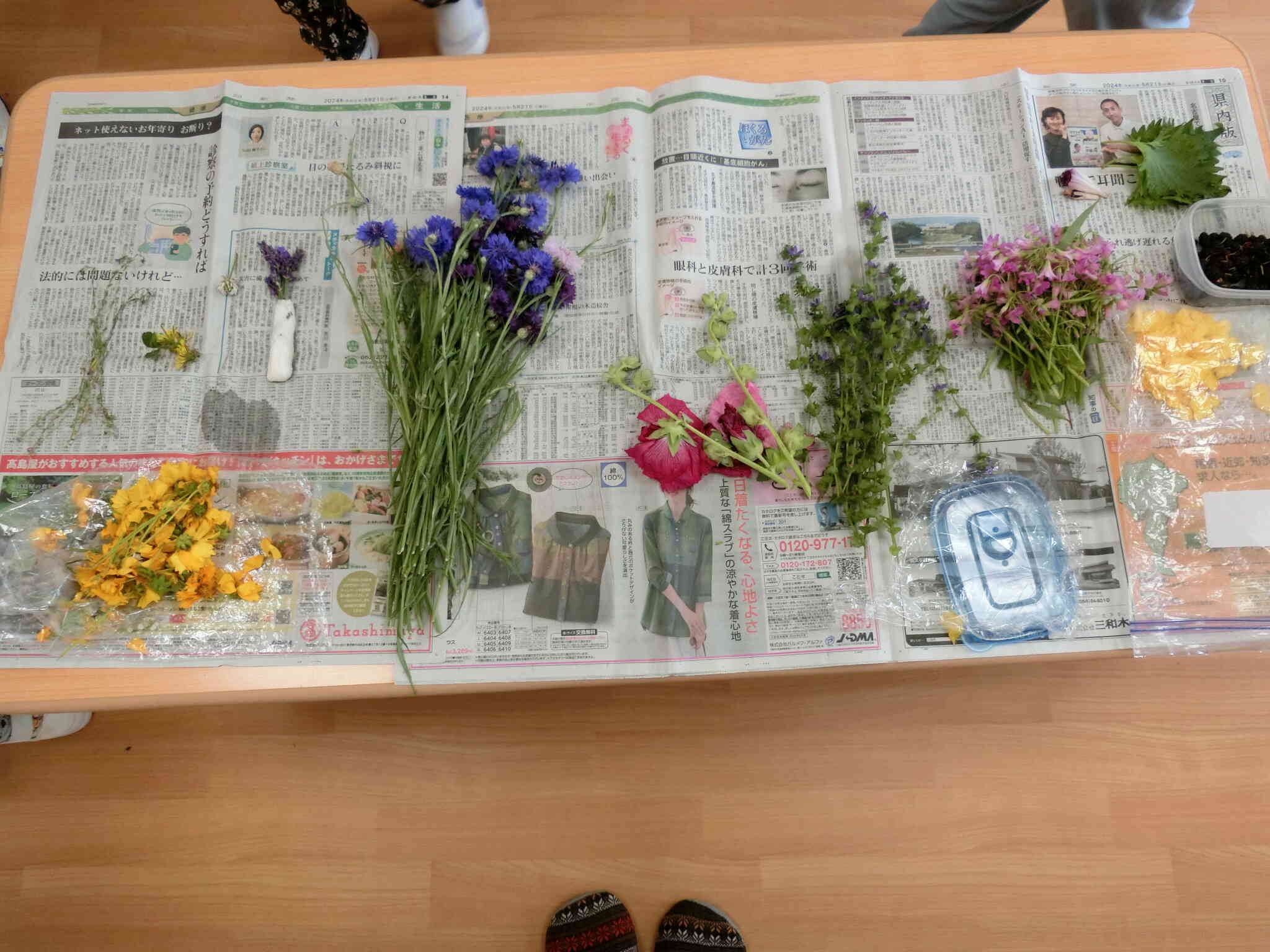 いろんなお花で作ったよ！