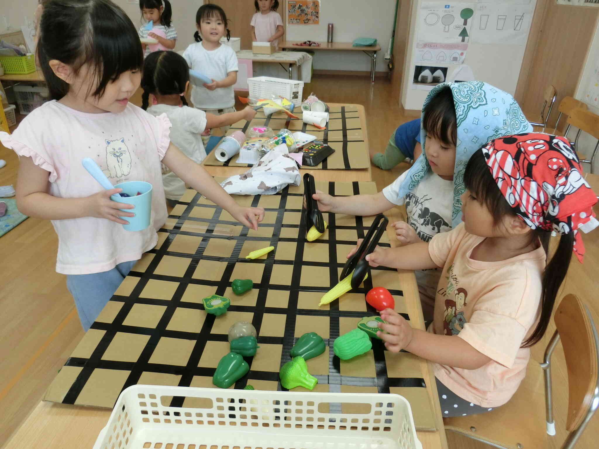 お野菜も焼けてますよー！