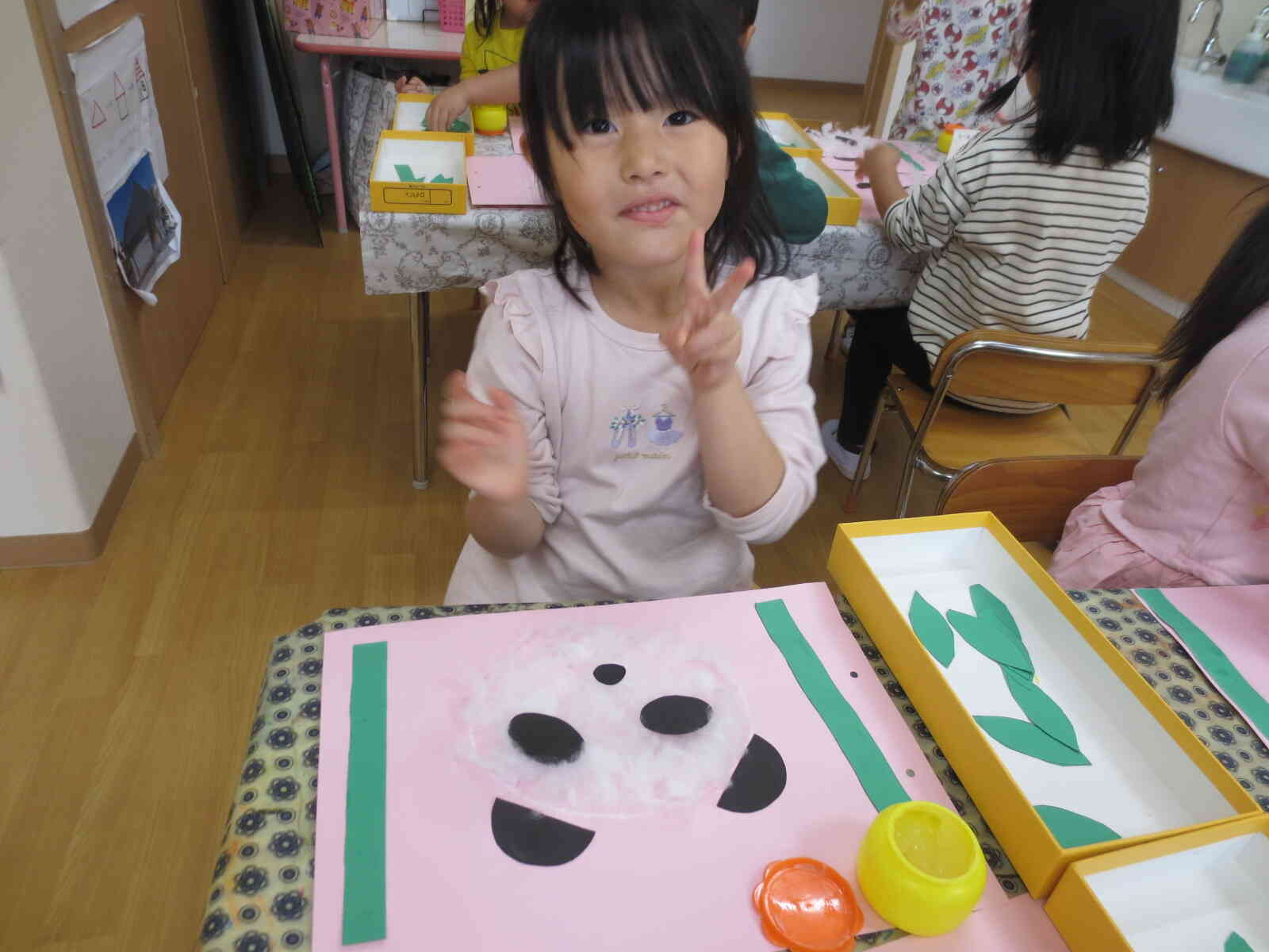 ふわふわパンダを作ったよ！