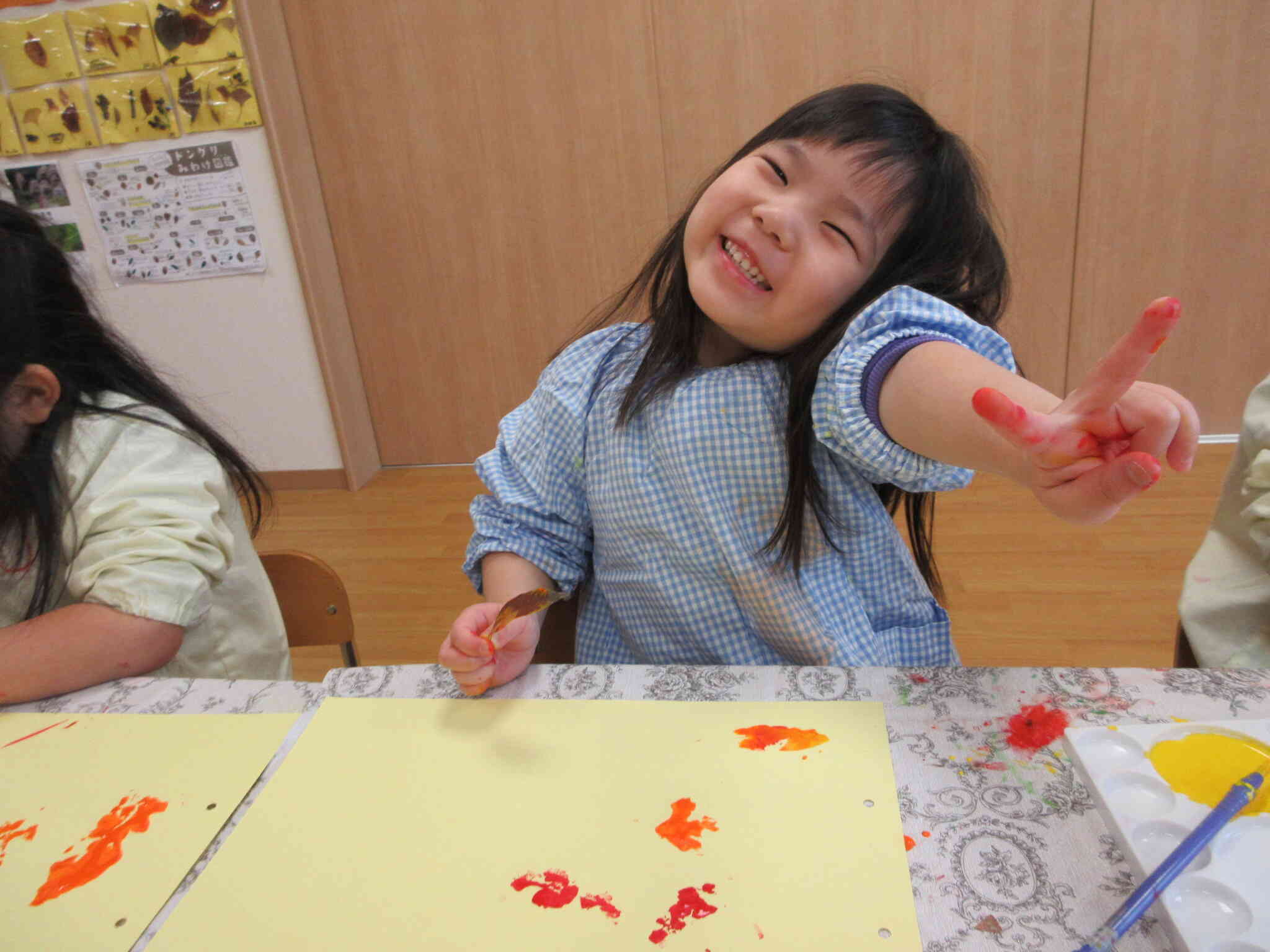 落ち葉のスタンプ素敵でしょ♪