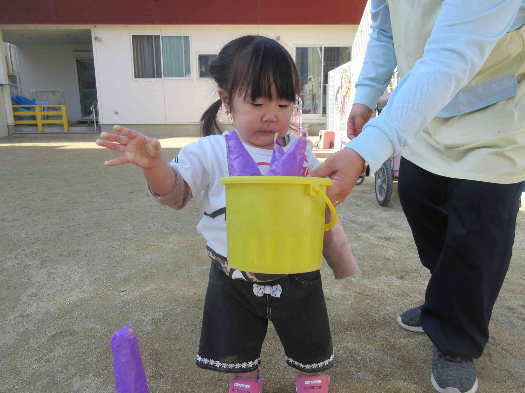 バケツいっぱいのお芋にびっくり！！