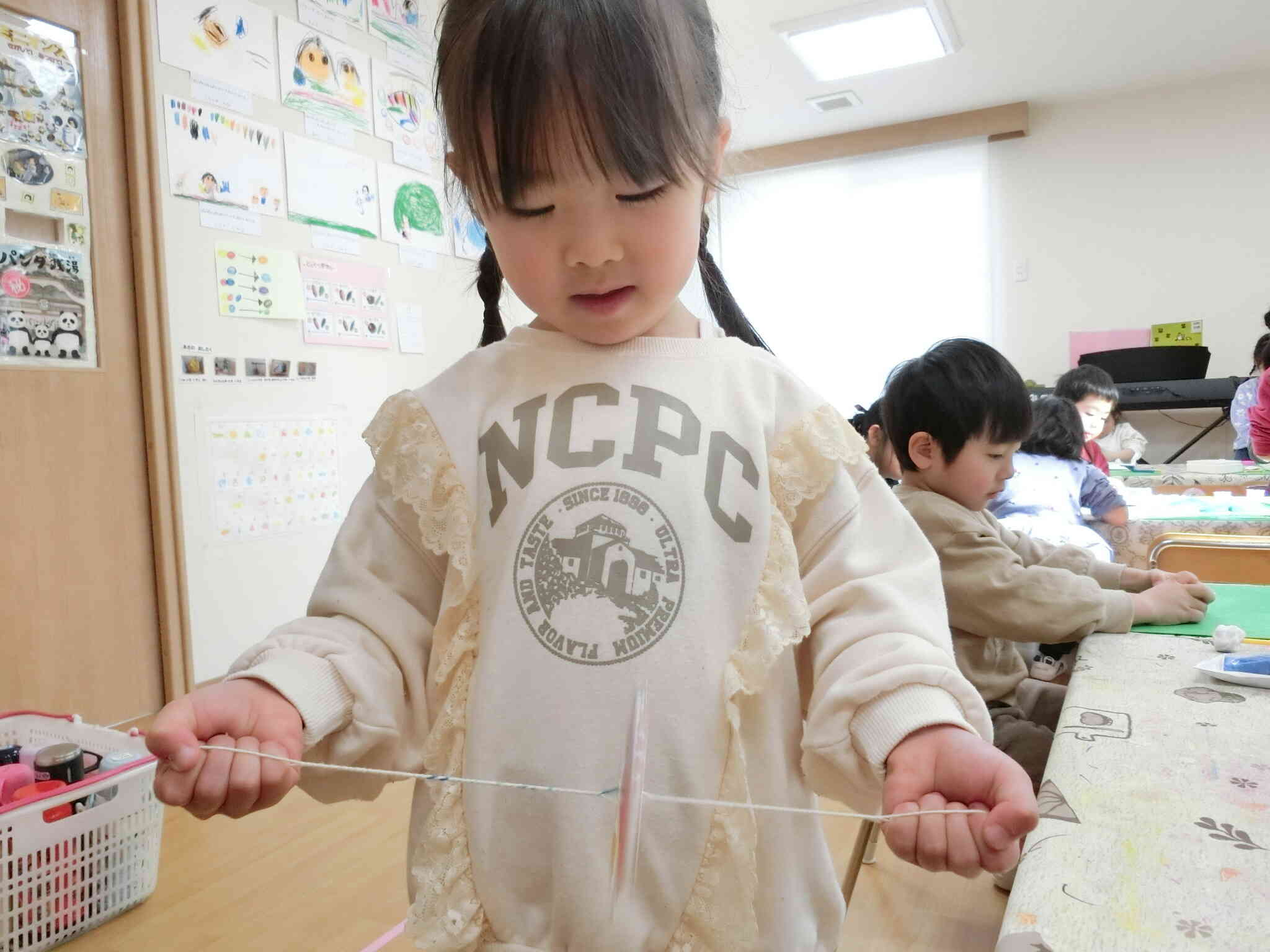 見て見て！回ってるー！！