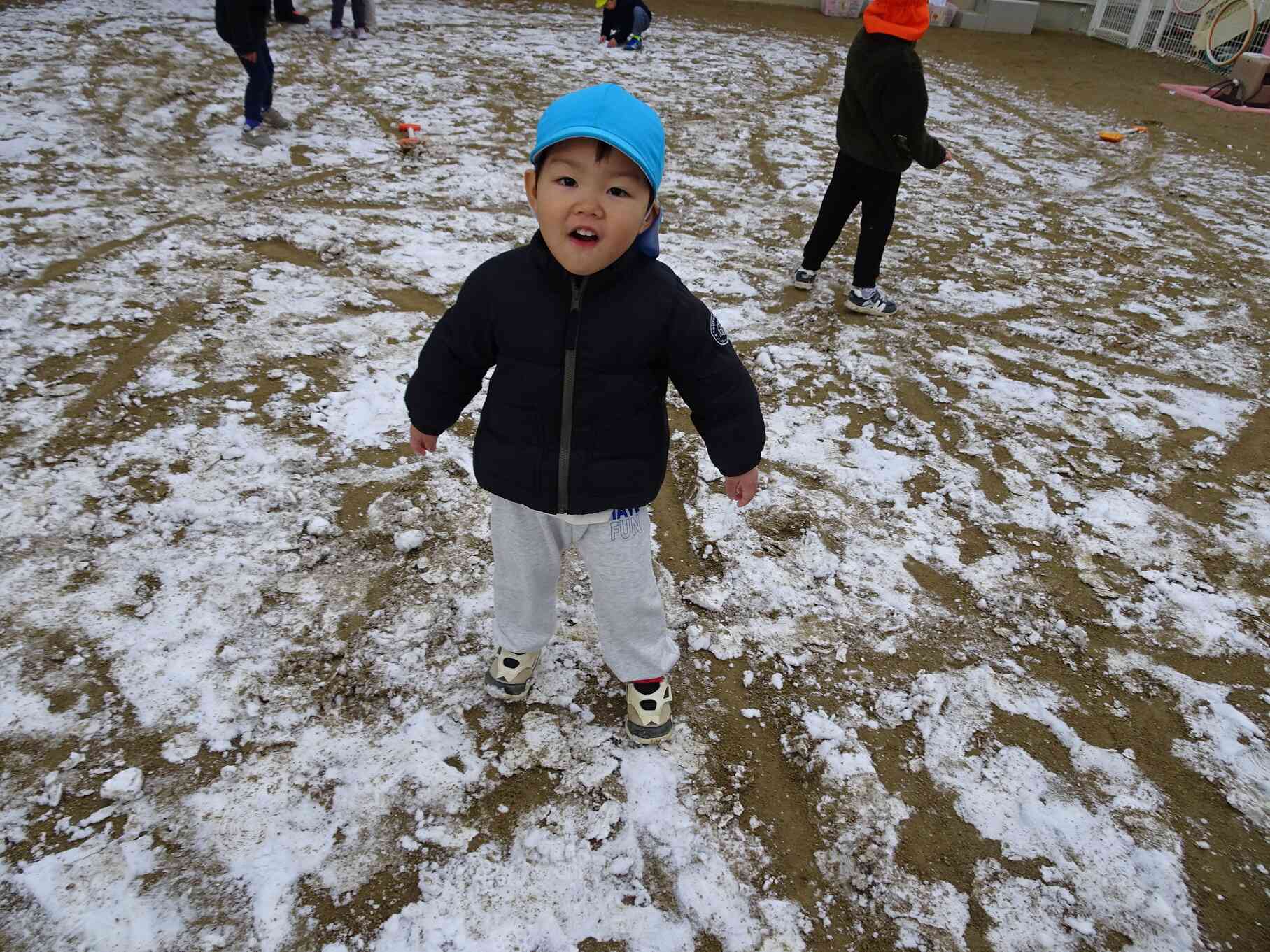 雪が積もったよー！
