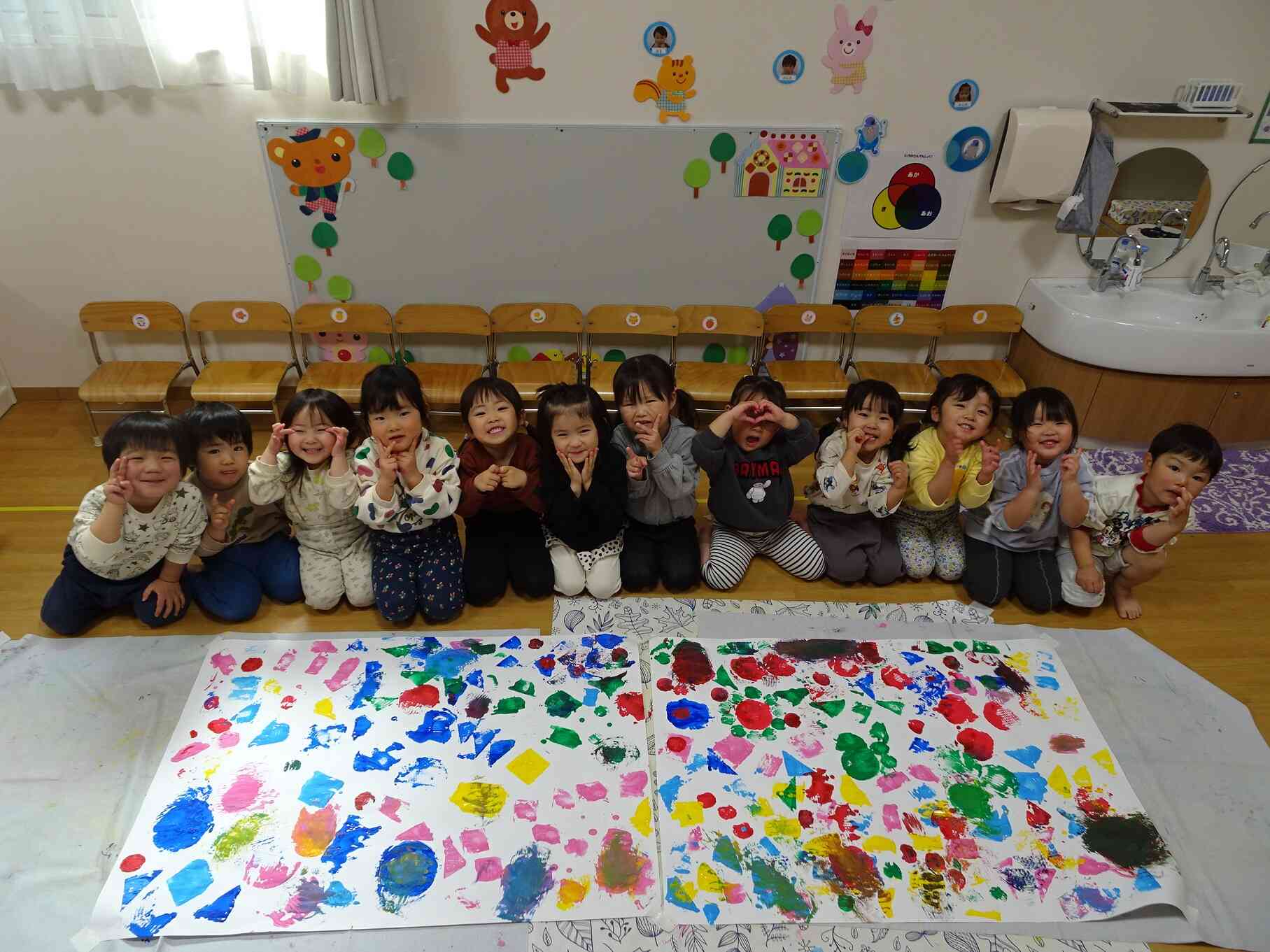 うさぎ組　形と線遊び