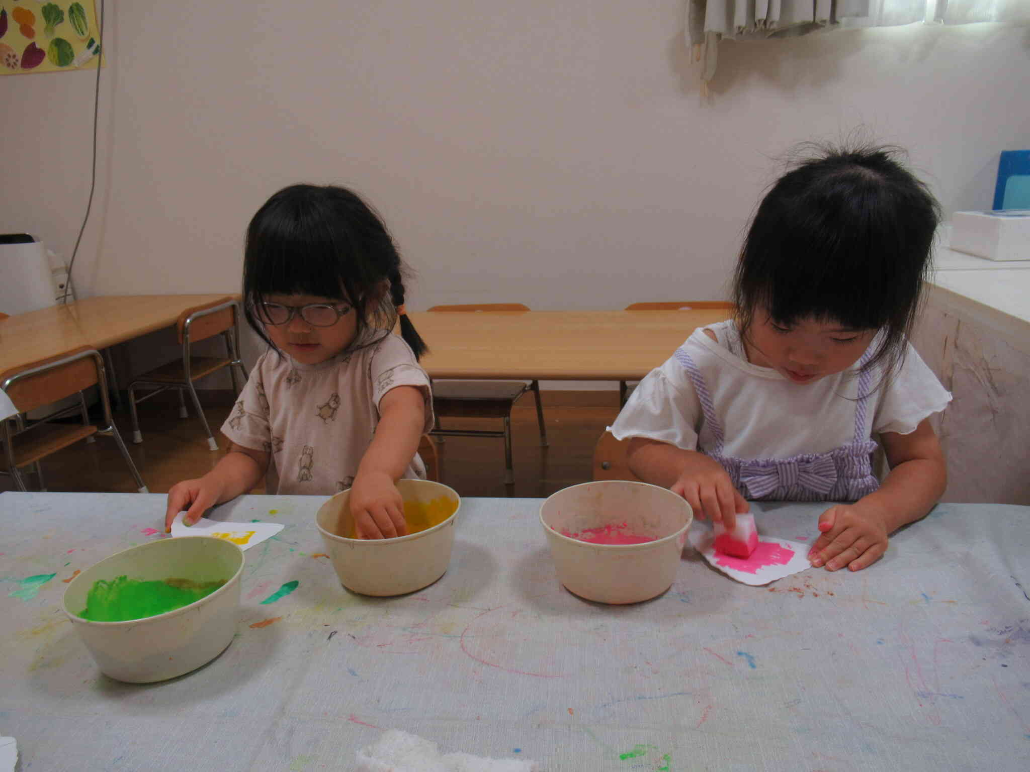 うさぎぐみ　「制作　かき氷・ちょうちん作り」