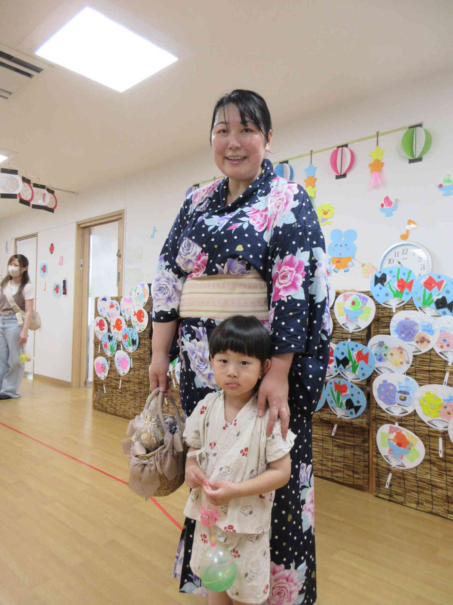 おかあさんの浴衣姿。とっても素敵ですね～！！