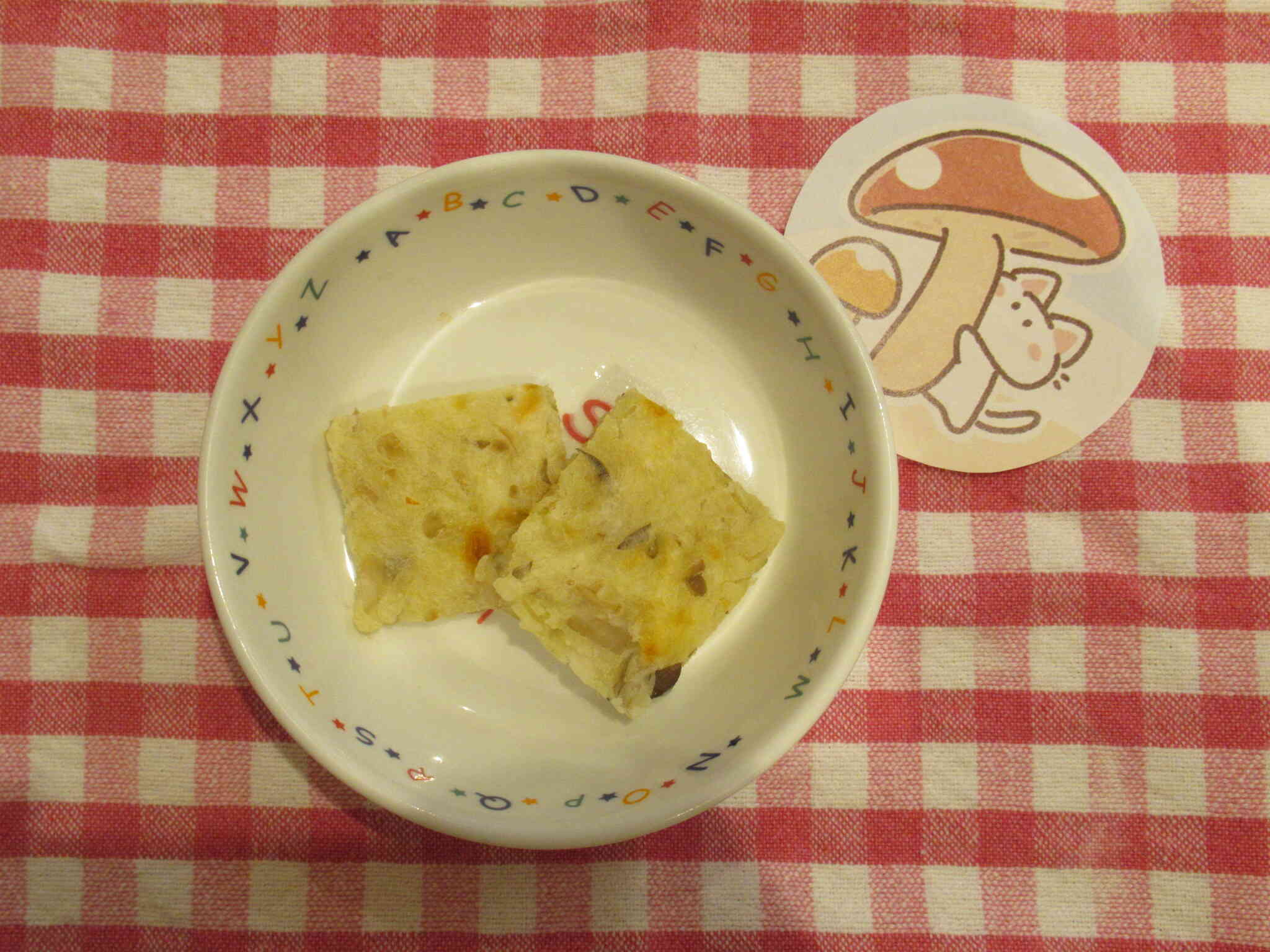 チーズがとろ～り、きのこガレットの完成！